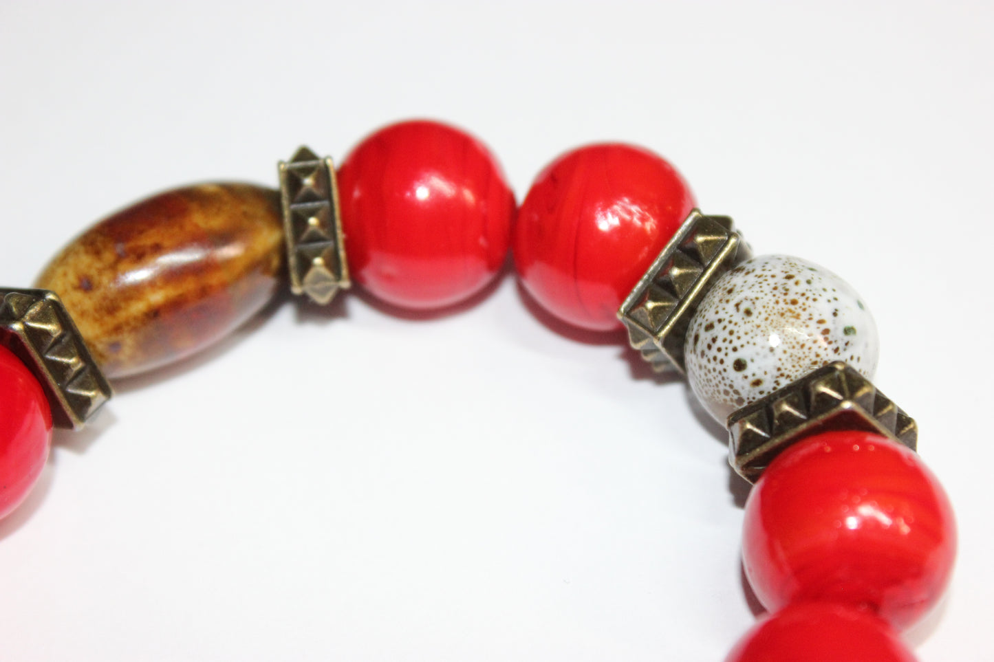 Men’s Multicolored Ceramic Beaded Bracelet