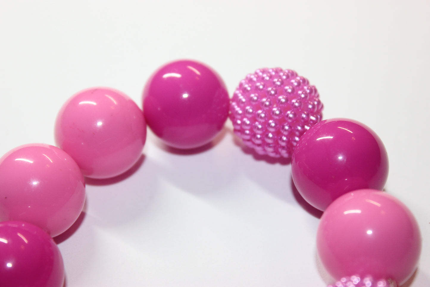 Shades Of Pink Large Beaded Bracelet