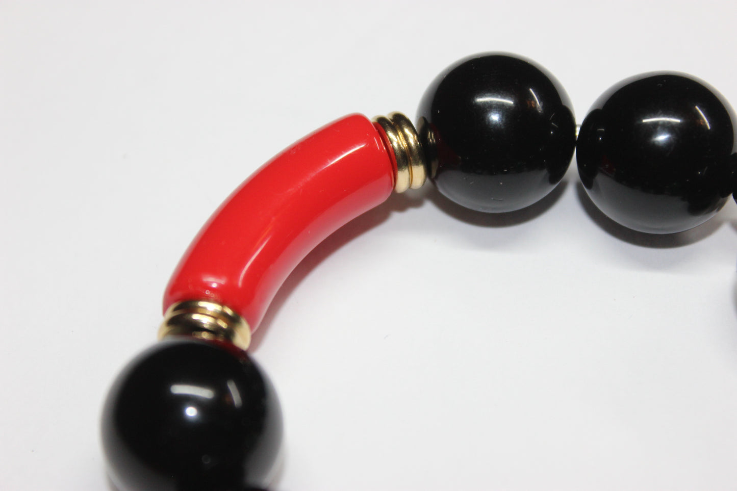 CBC Exclusive Large Beaded Bracelet- Black/Red/Green/Gold