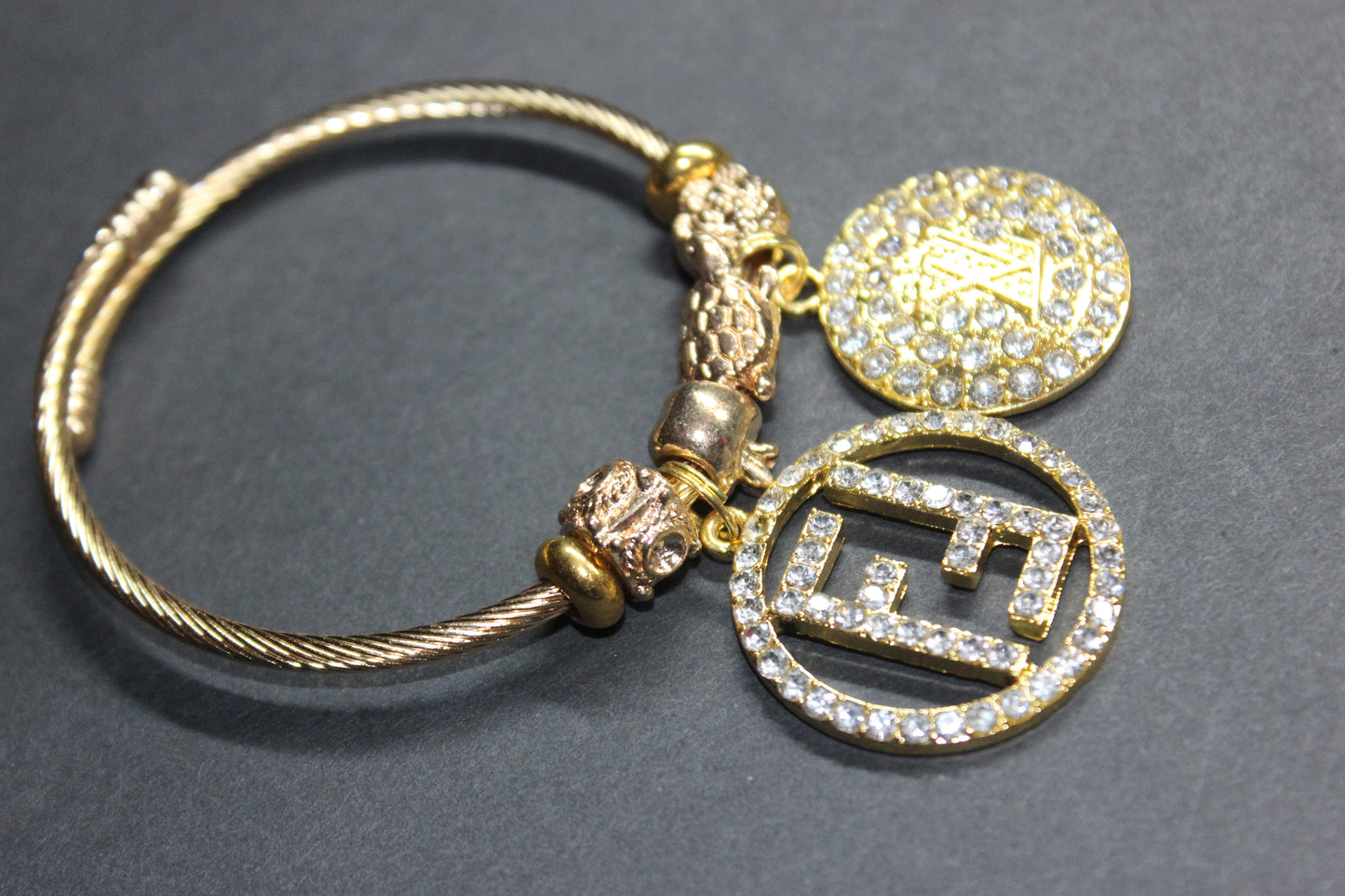 Gold Charm Bangle