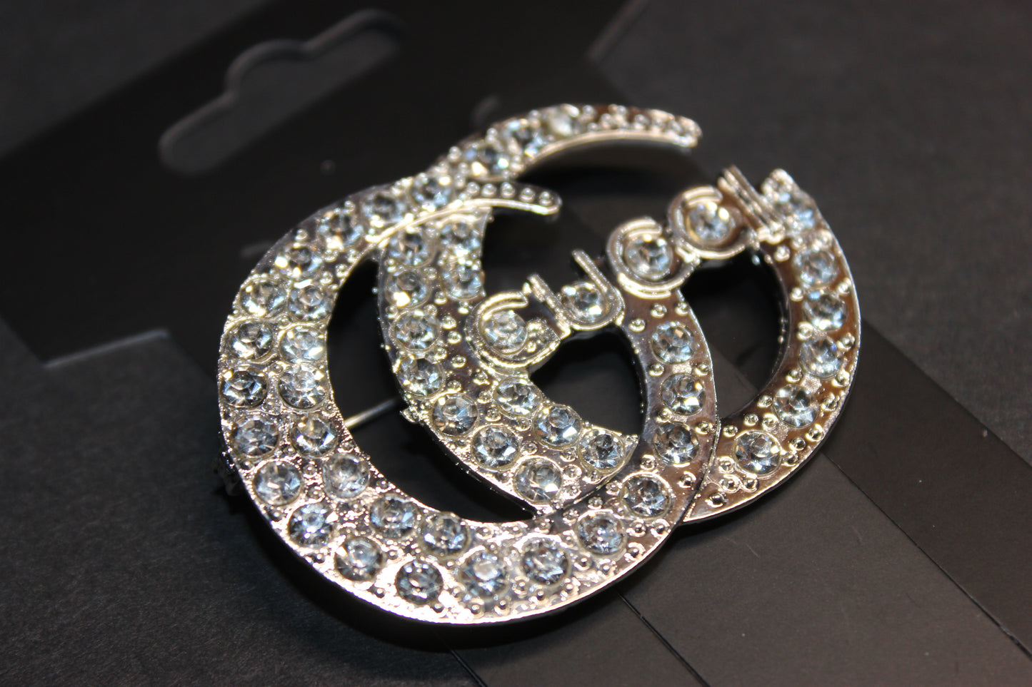 Rhinestone Silver Brooch Pin