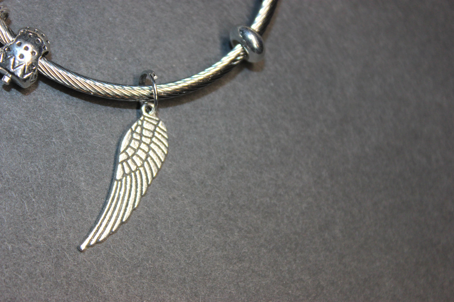 Silver Charm Bangle Bracelet