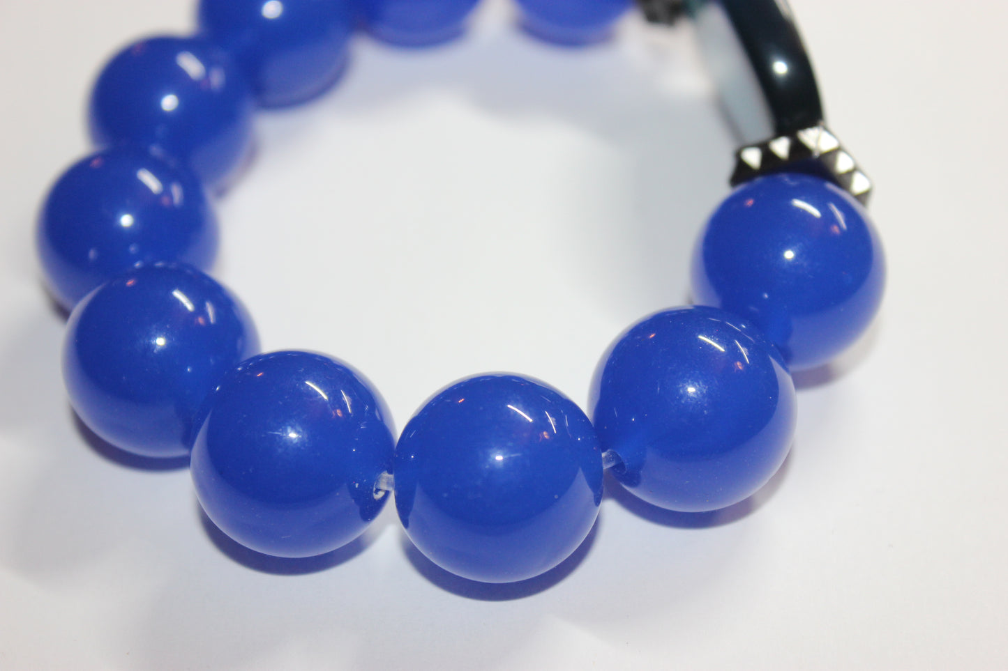Shades Of Blue Large Beaded Bracelet