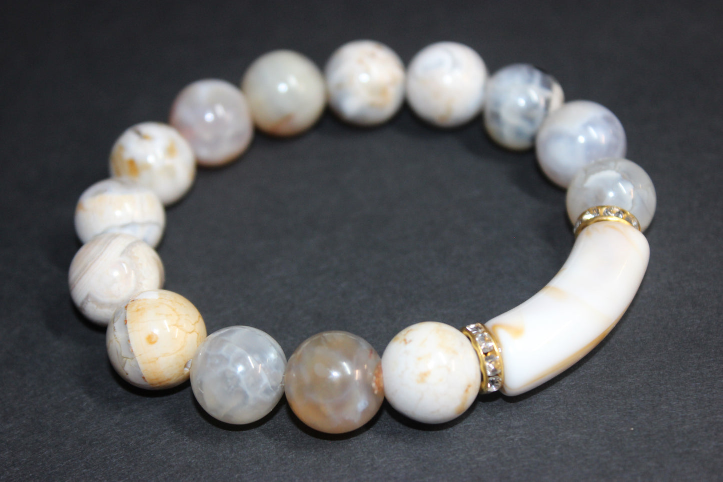 Beige/Tan/Gold Marble Earth-tone Bracelet