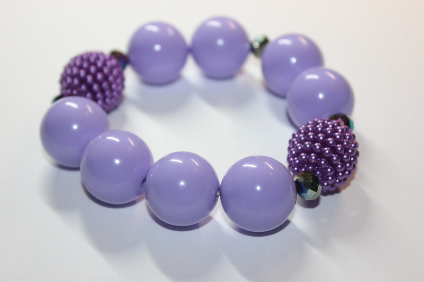 Shades Of Purple Large Beaded Bracelet