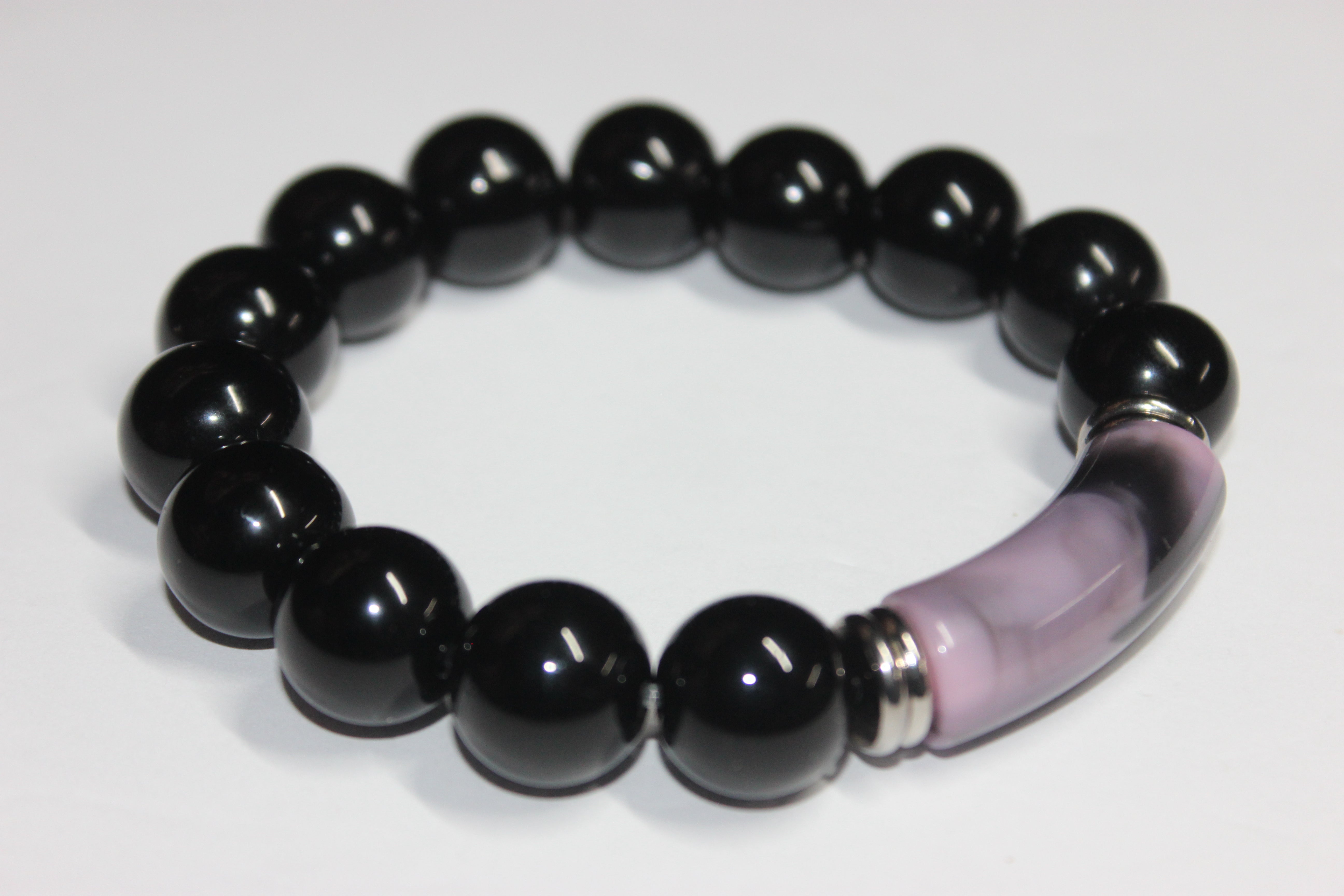 Trirè Black Beaded Bracelet