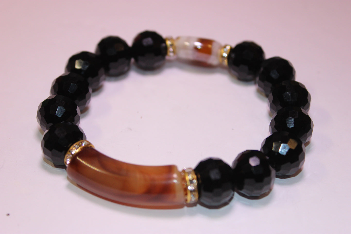 Brown/Gold/Cream Black Ice Bracelet