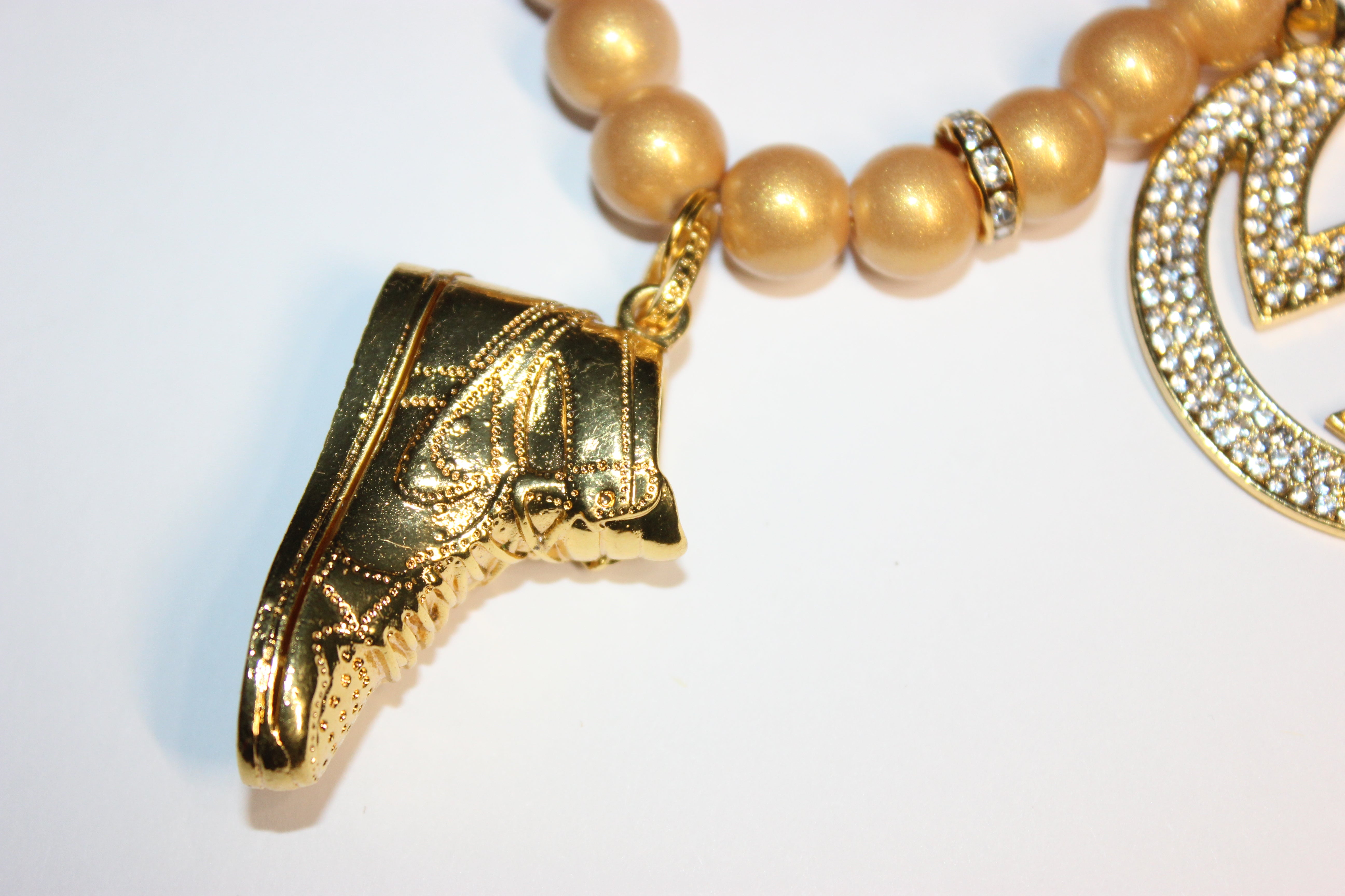 Mustard & Gold Charm Bracelet (1)