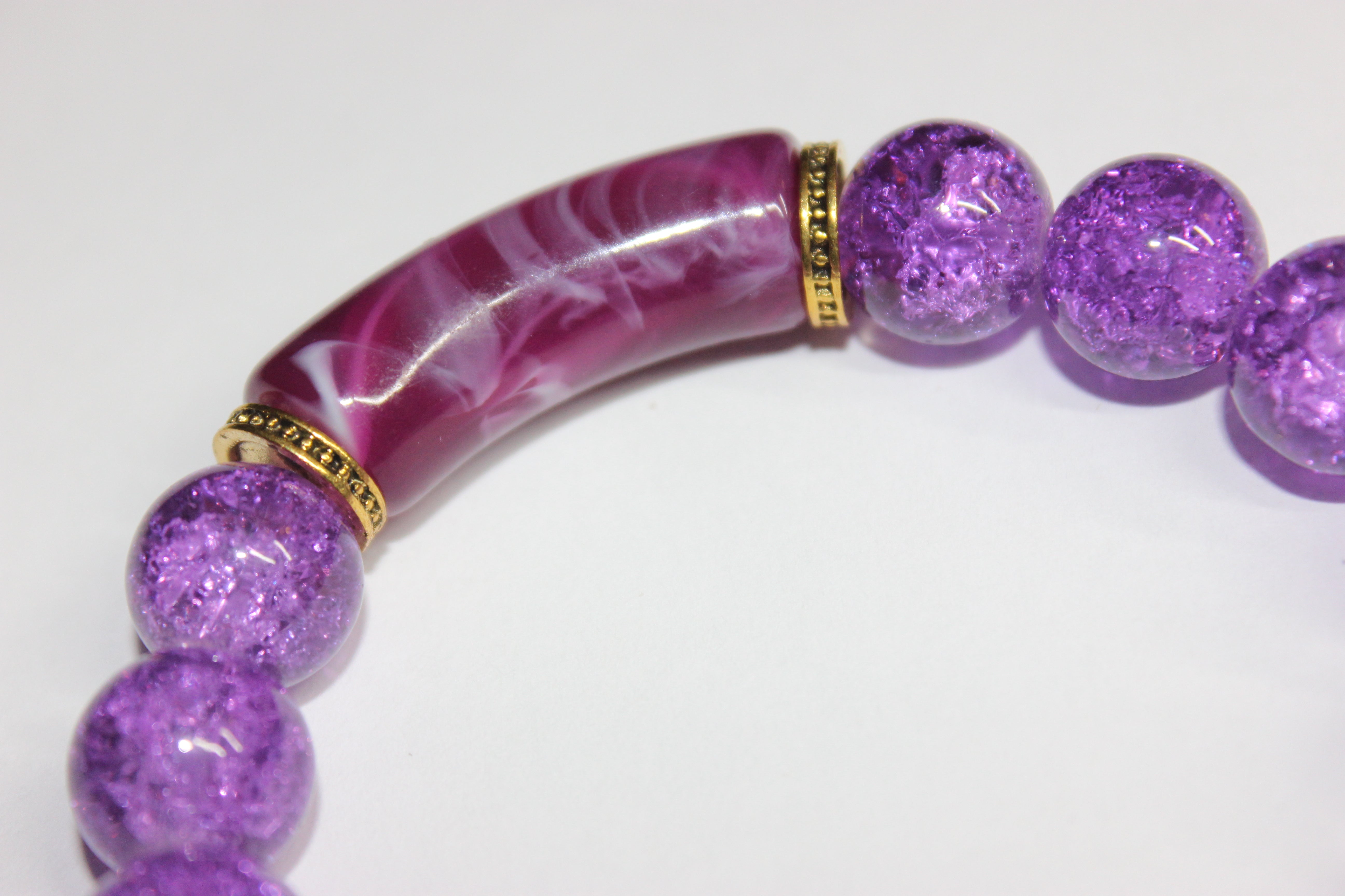 Purple & Gold Men’s Bracelet