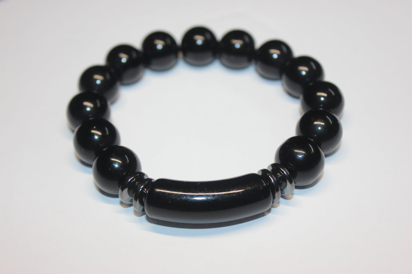 Black Beaded Bracelet