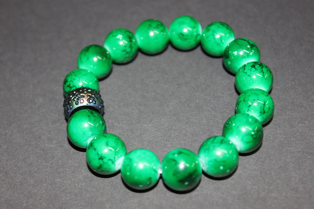 Green Beaded Bracelet