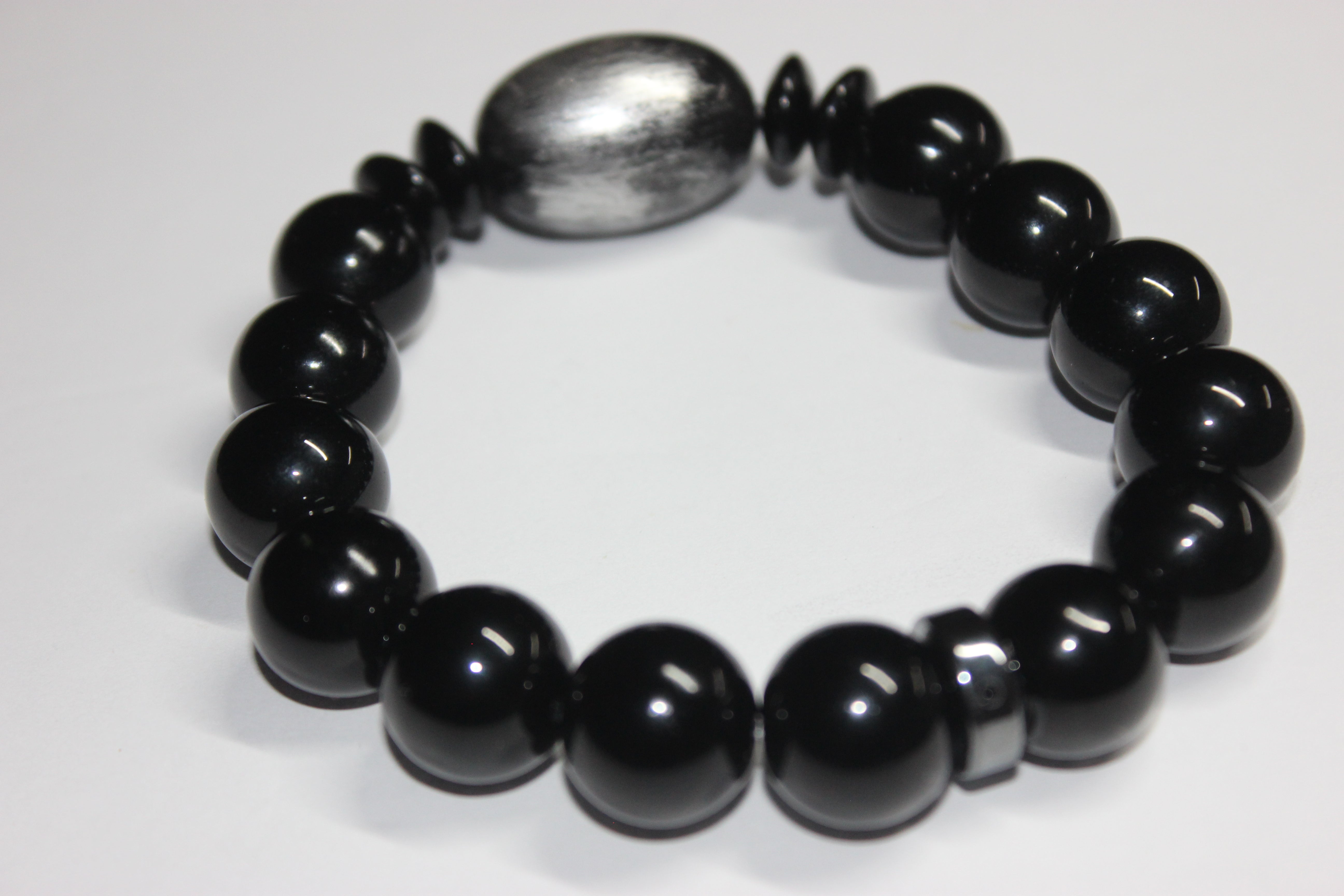 Black & Grey Beaded Bracelet