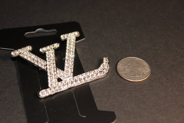 Silver & Rhinestone Brooch Pin