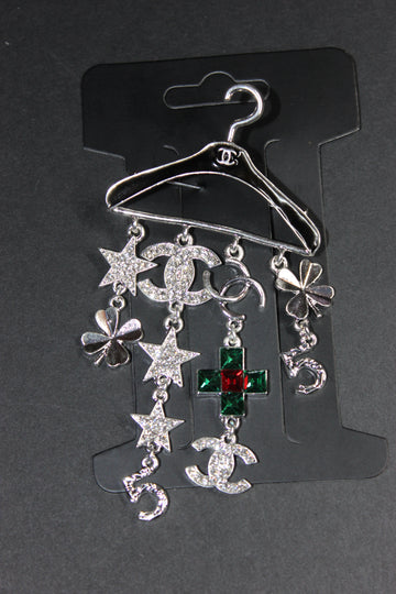 Black & Silver Brooch Pin