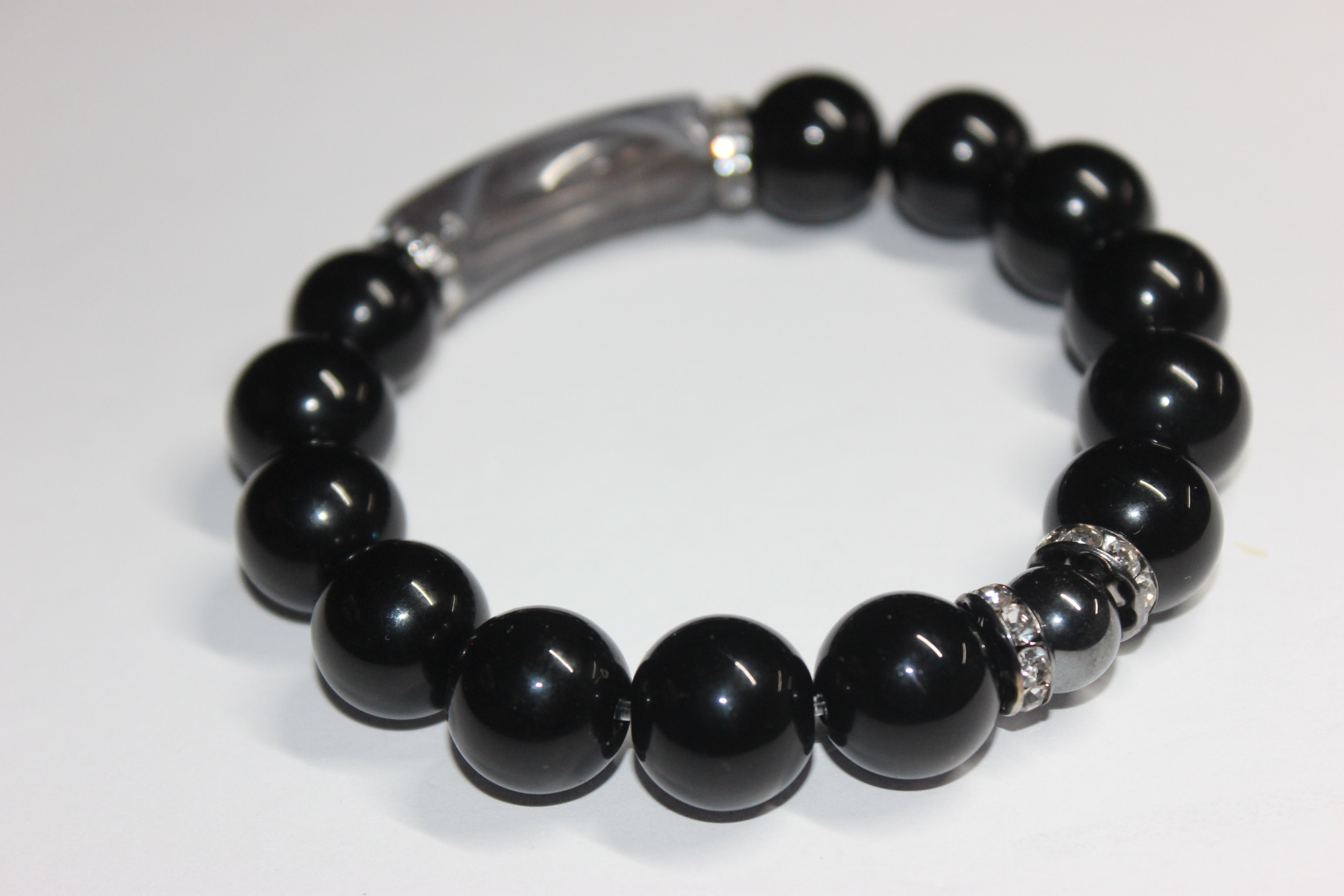 Black & Grey Beaded Bracelet