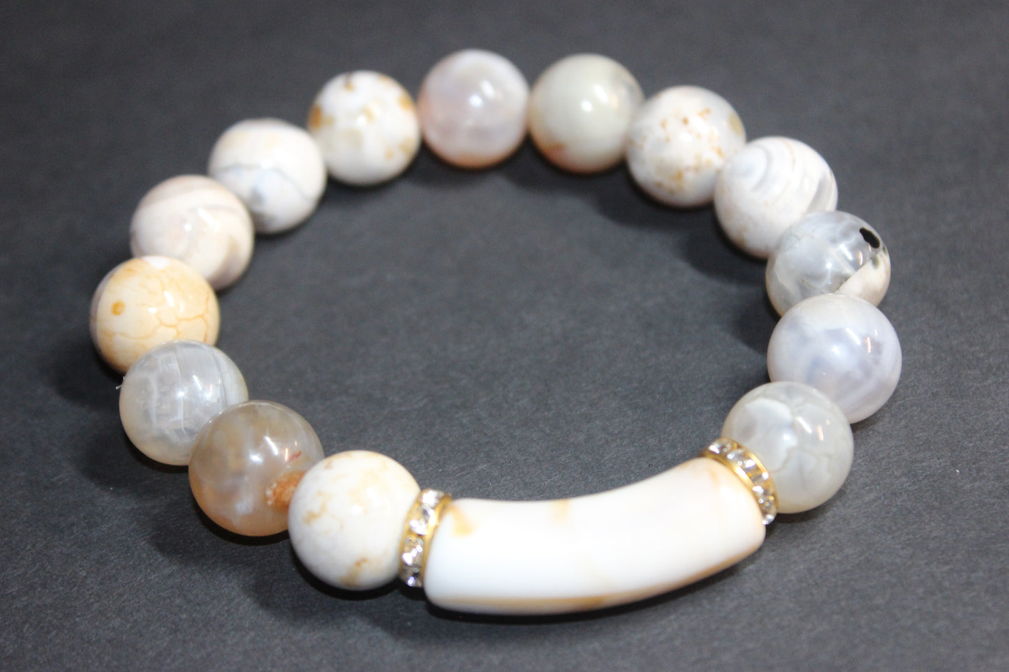 Beige/Tan/Gold Marble Earth-tone Bracelet