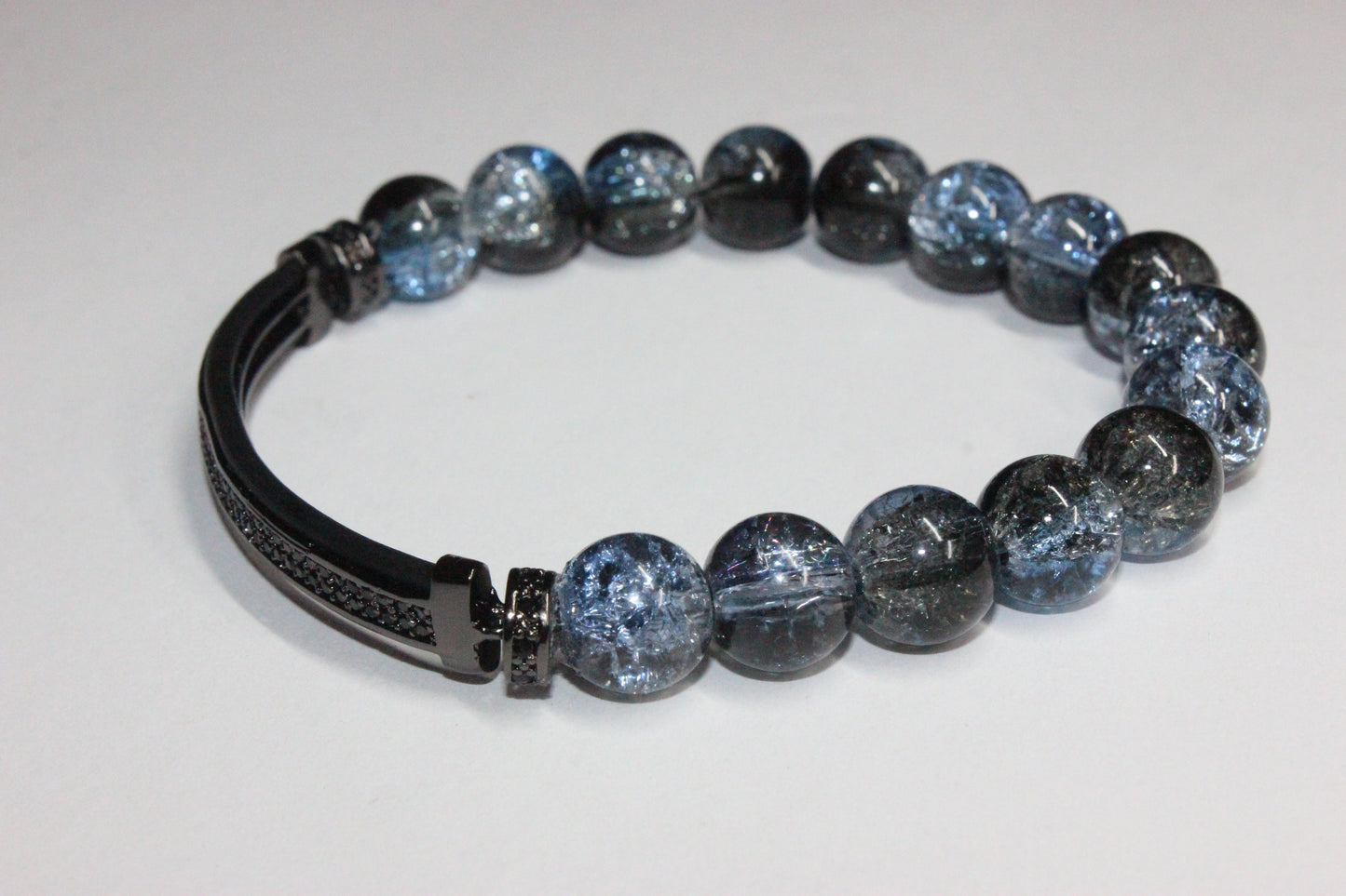 Black & Blue Beaded Bracelet