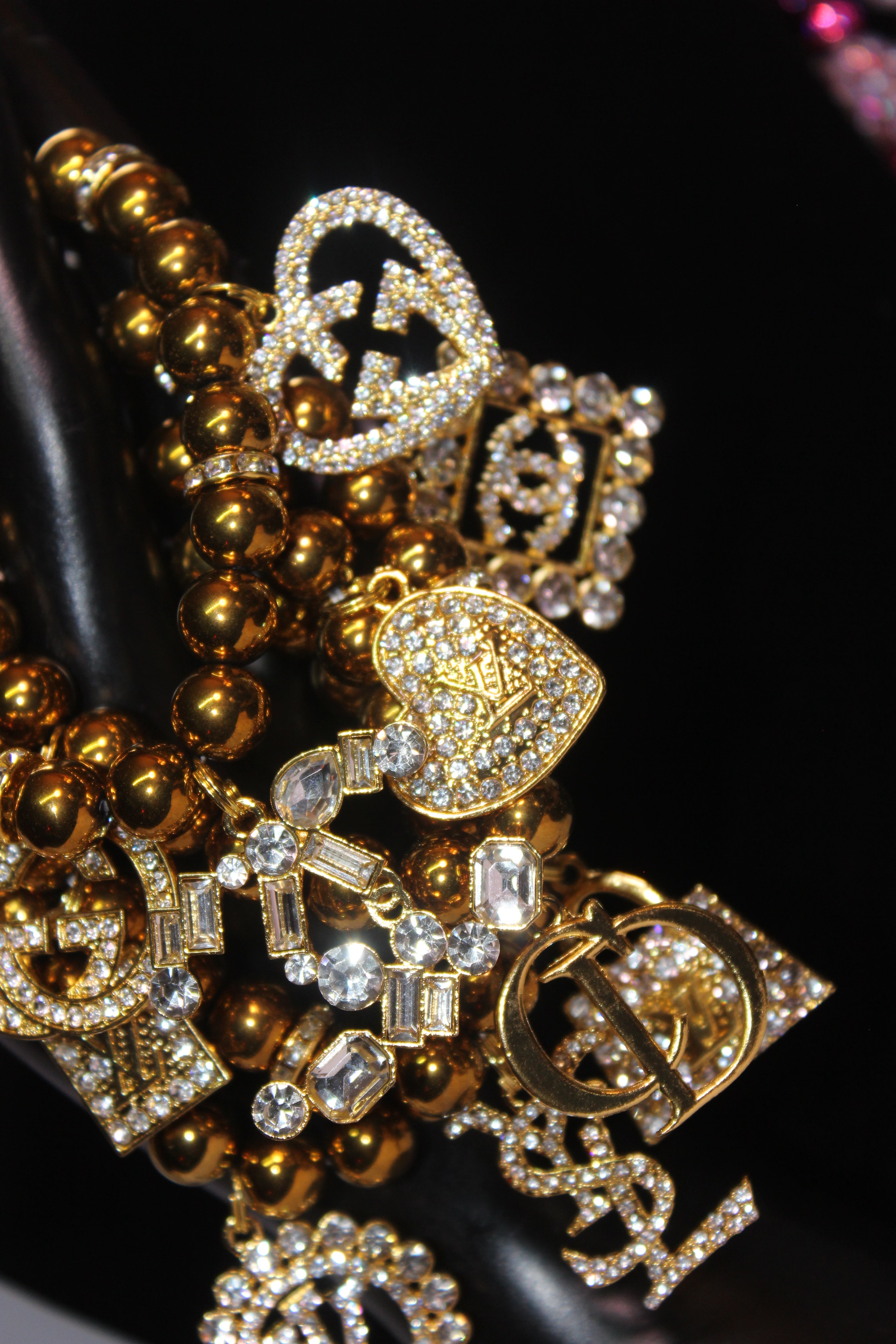 Gold 4 Piece Charm Bracelet Set