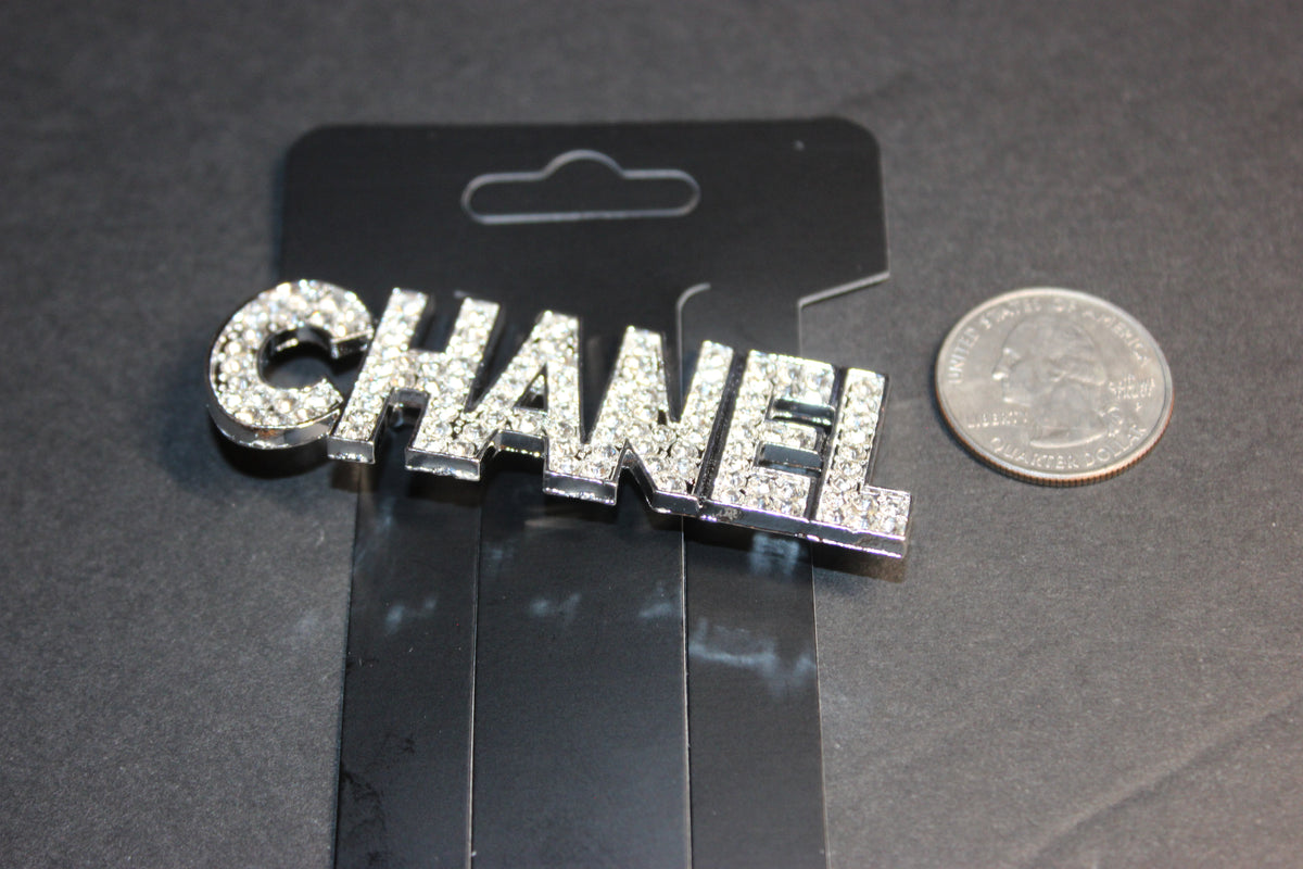 Rhinestone Silver Brooch Pin