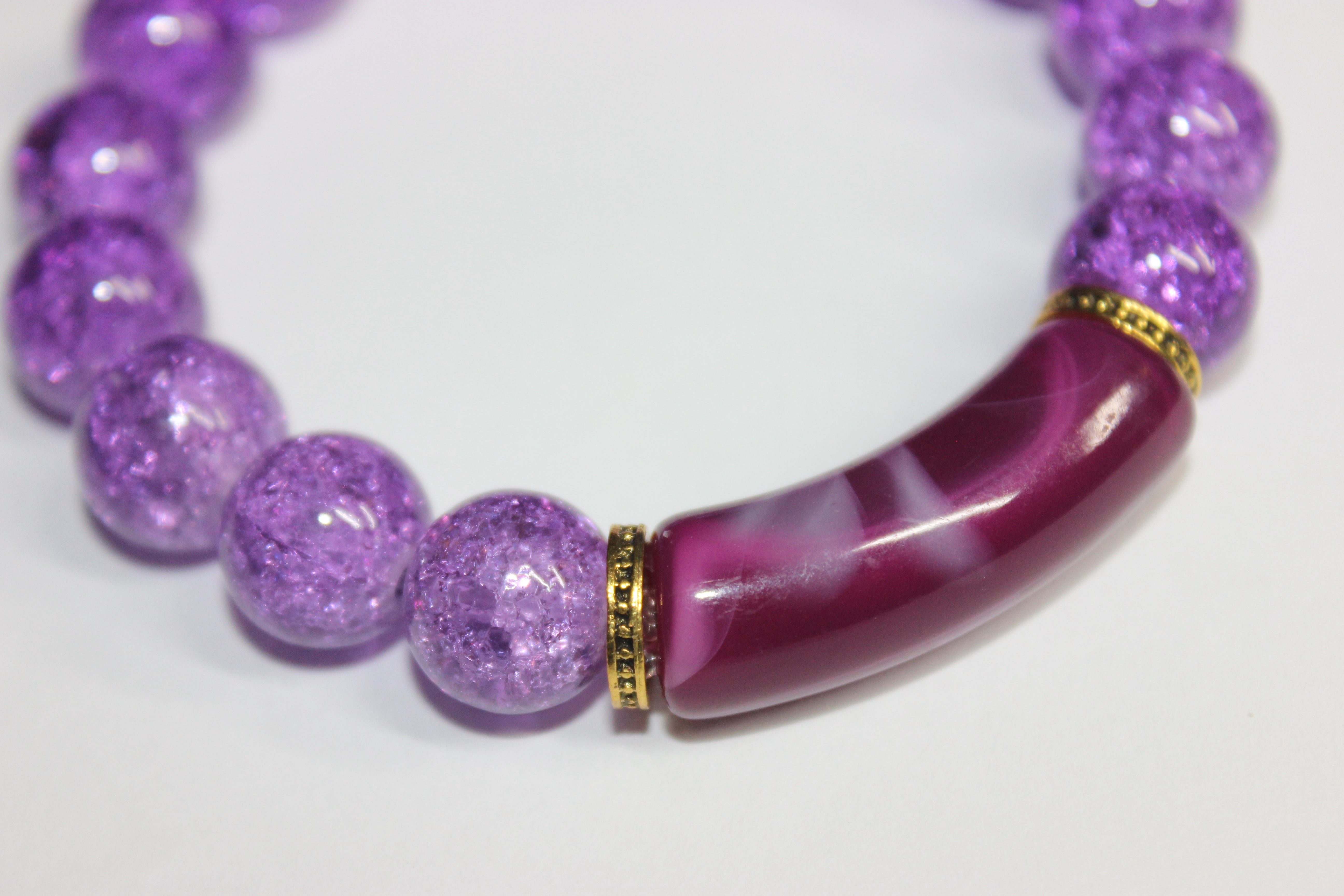 Purple & Gold Men’s Bracelet