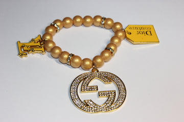 Mustard & Gold Charm Bracelet (1)