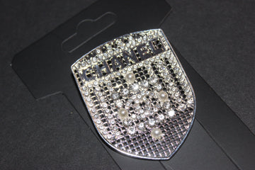 Silver Rhinestone Brooch Pin