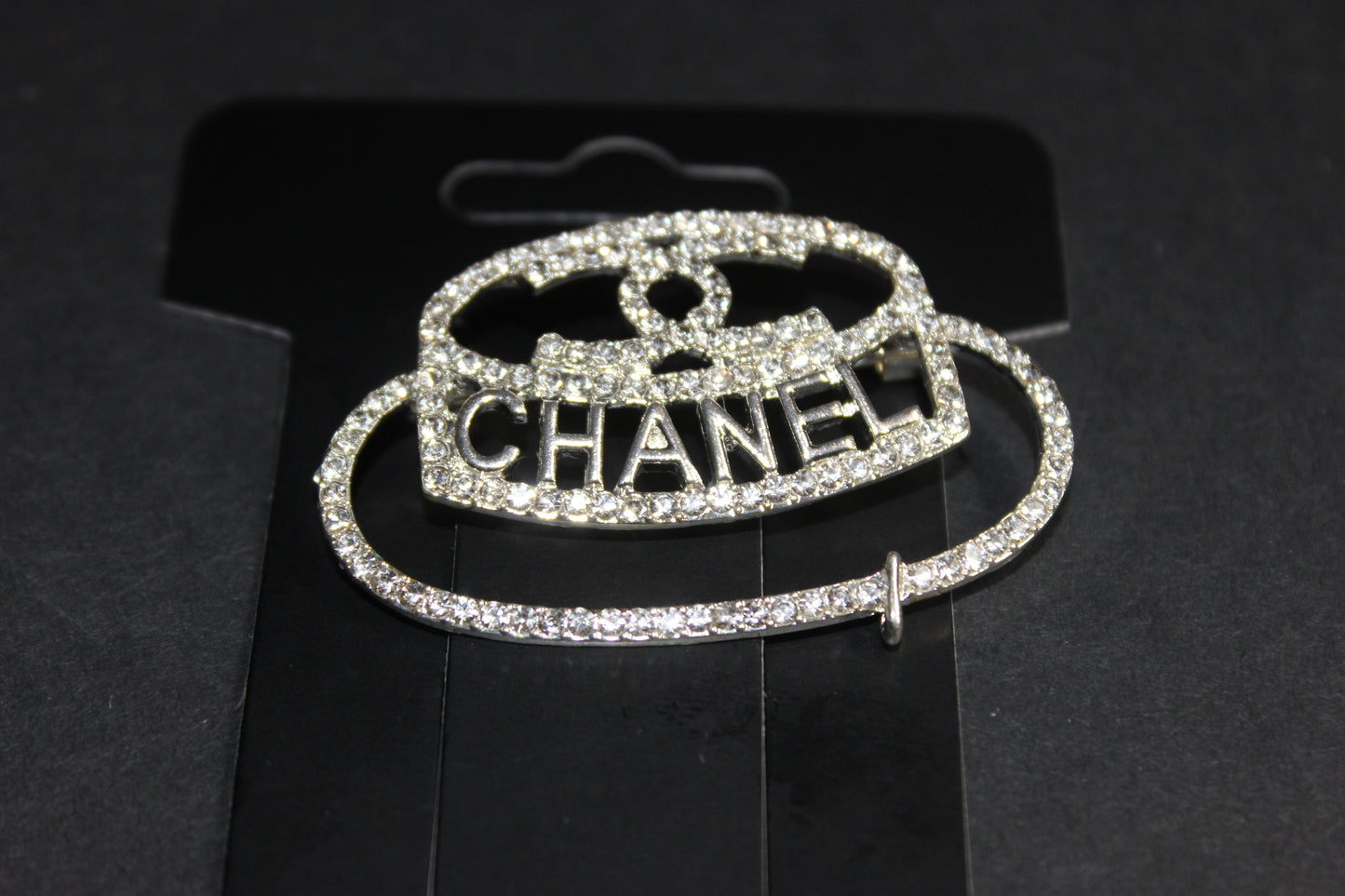 Silver Rhinestone Brooch/Pin