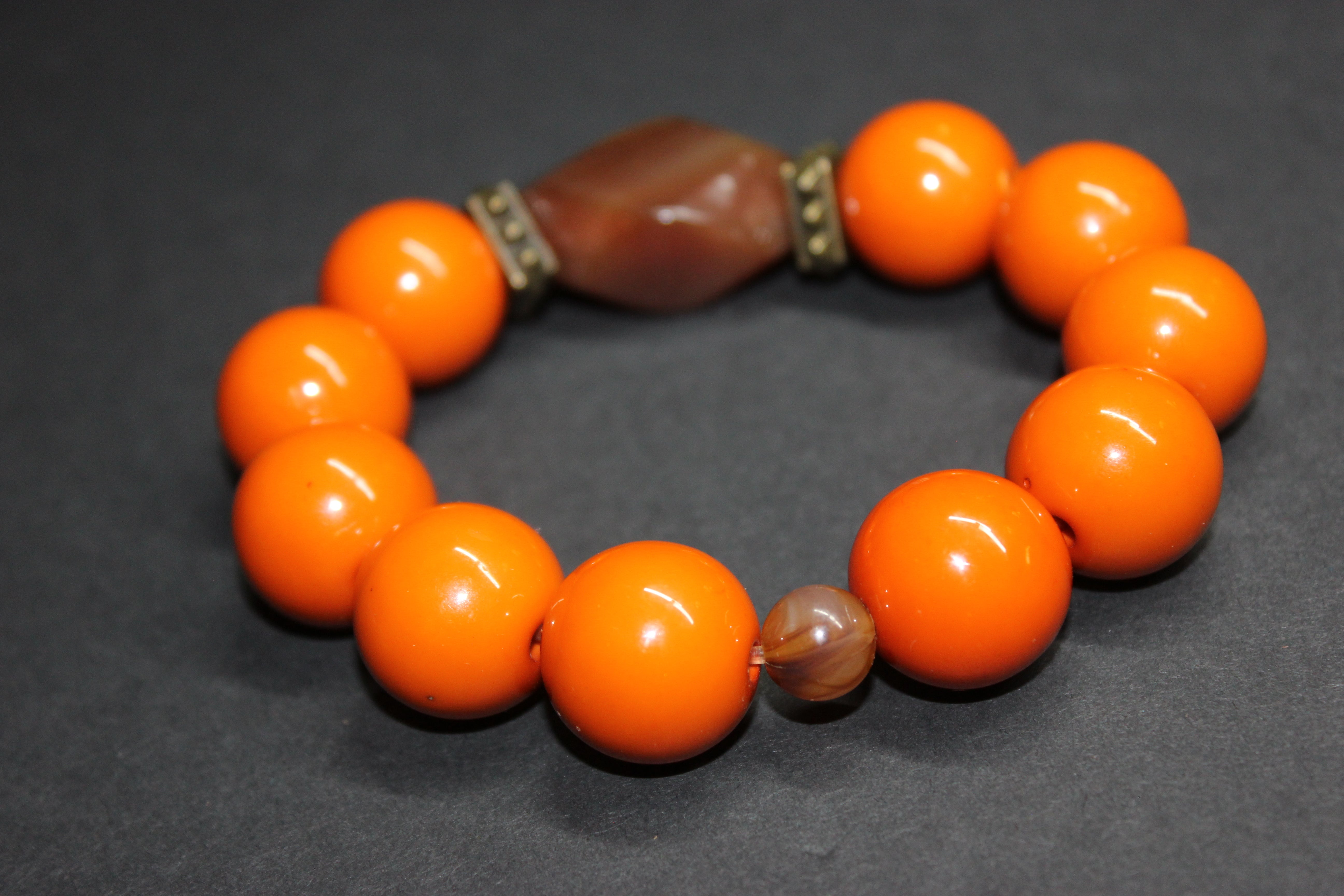 Orange & Brown Large Bracelet