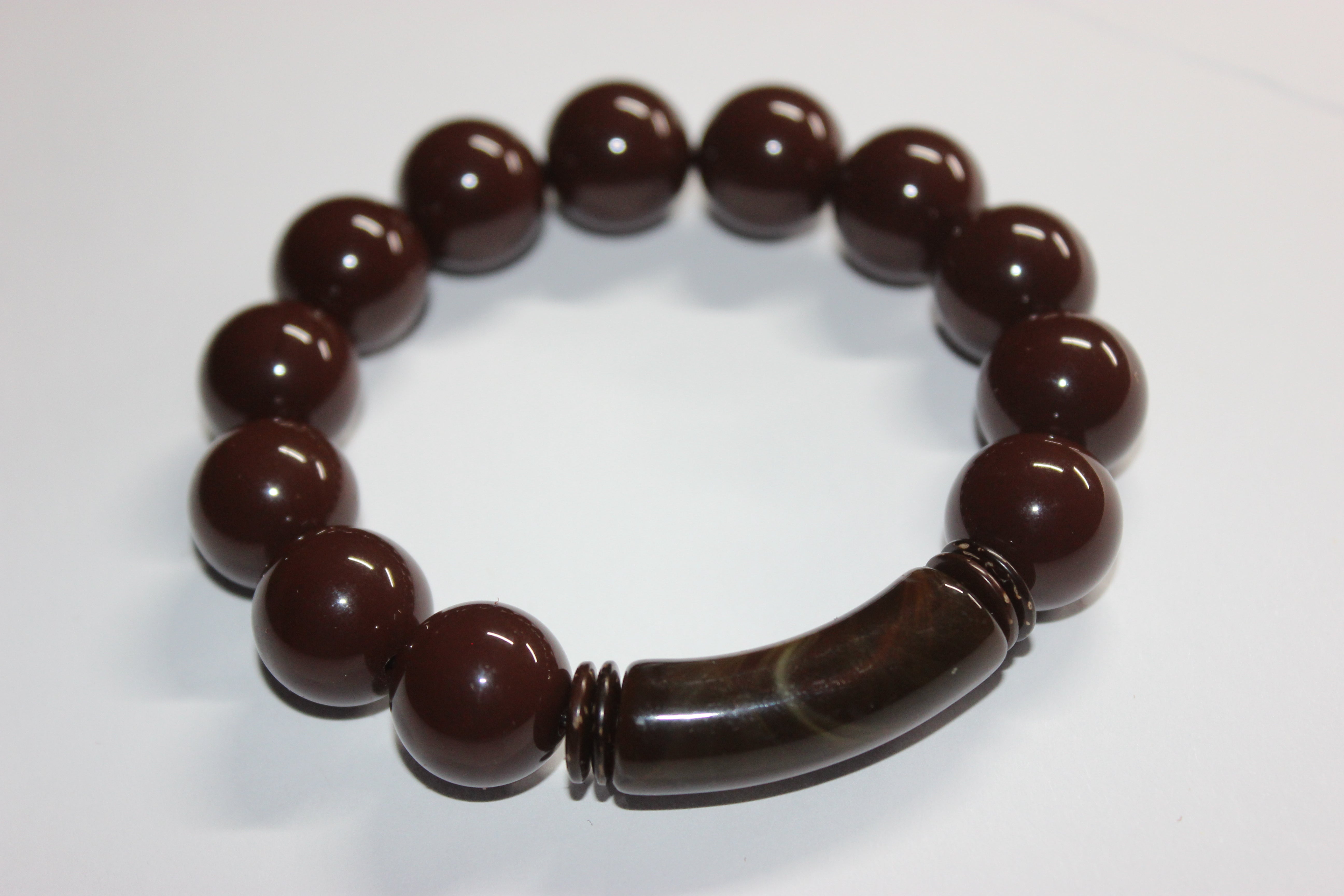 Chocolate Brown Beaded Bracelet