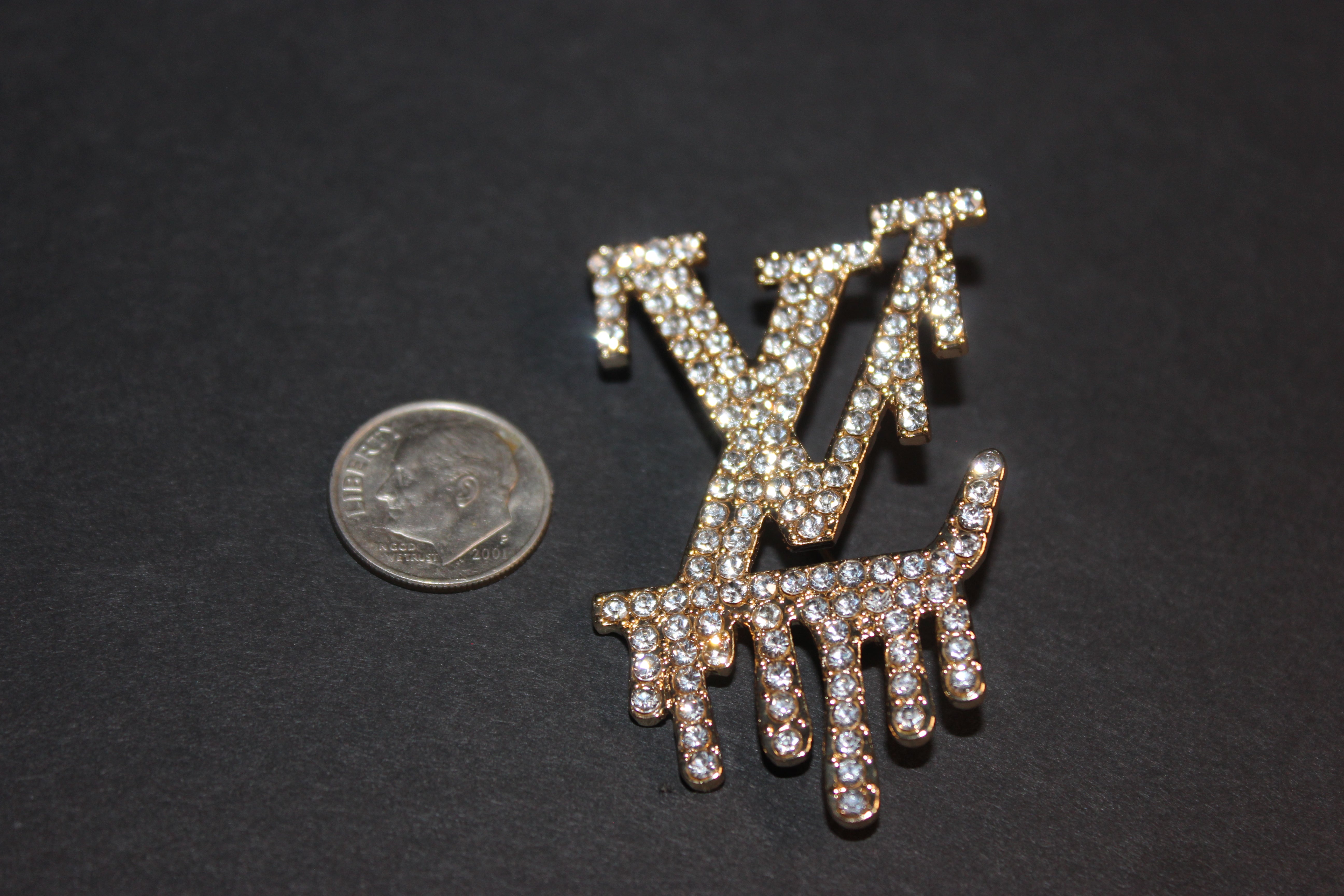Gold Rhinestone Brooch Pin