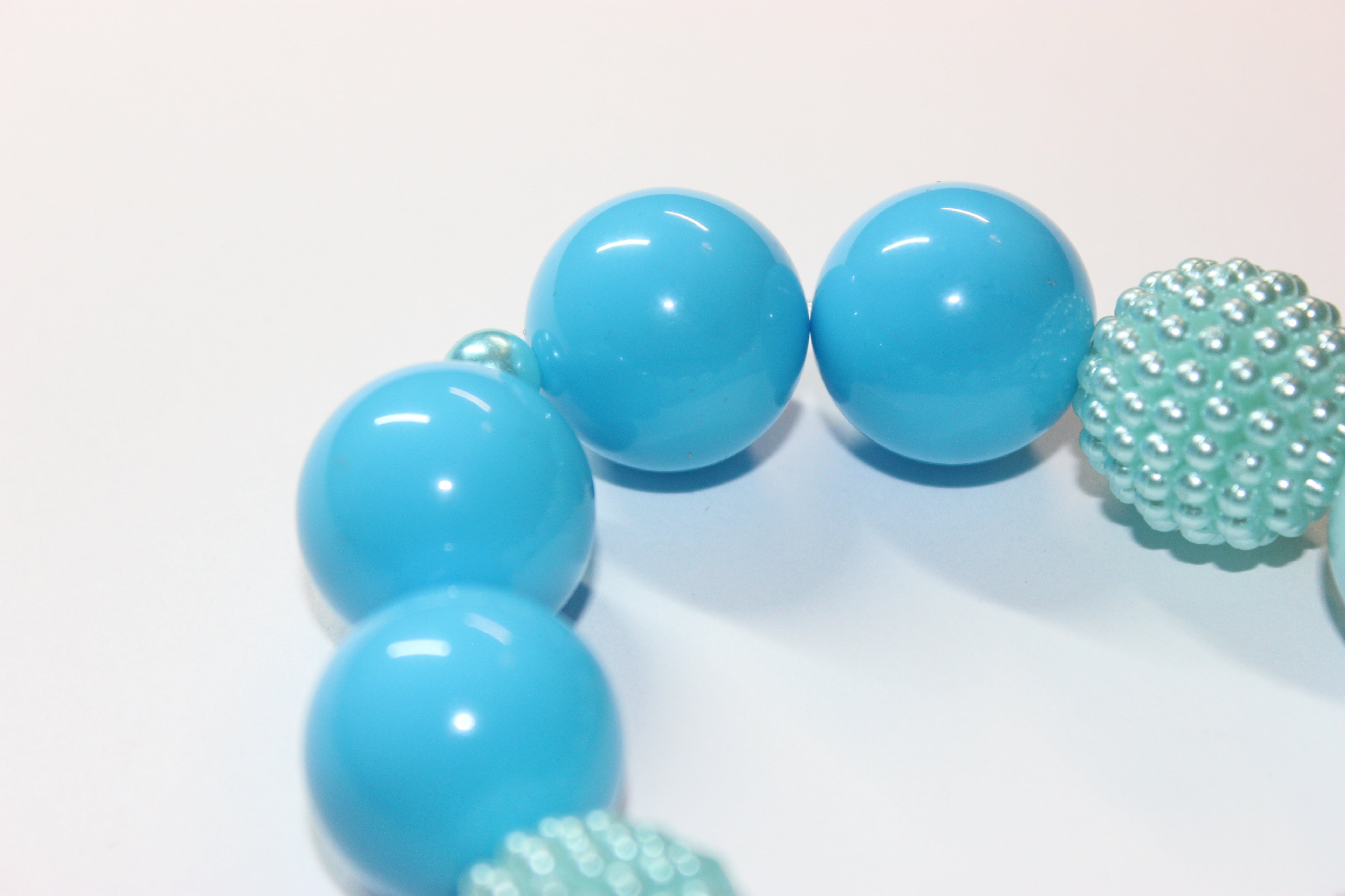 Shades Of Aquamarine Large Beaded Bracelet