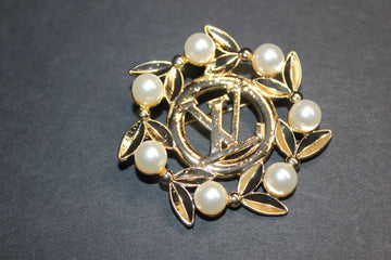 Gold & Pearl Brooch Pin