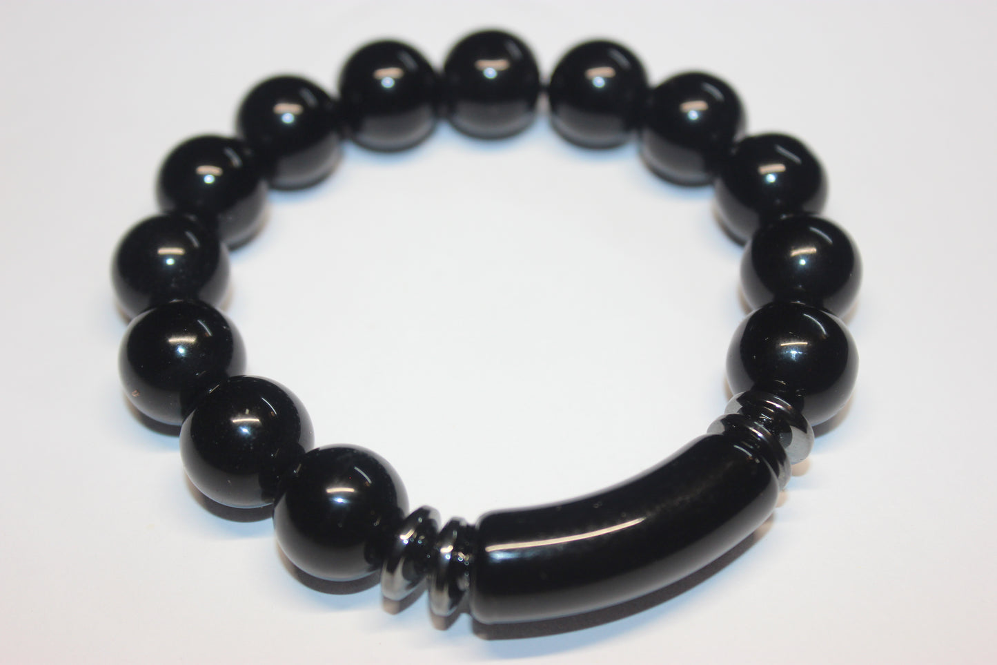 Black Beaded Bracelet