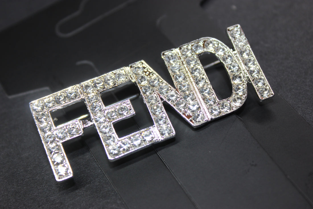 Silver Rhinestone Brooch Pin