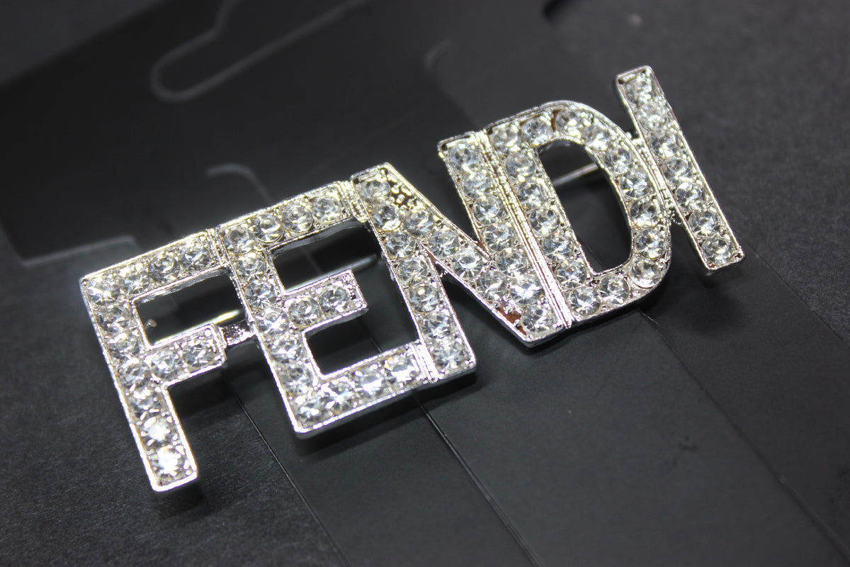 Silver Rhinestone Brooch Pin