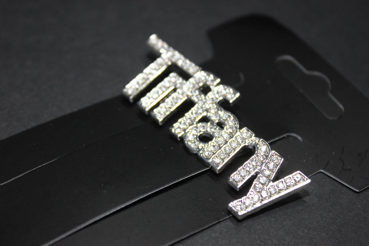 Silver Rhinestone Brooch Pin