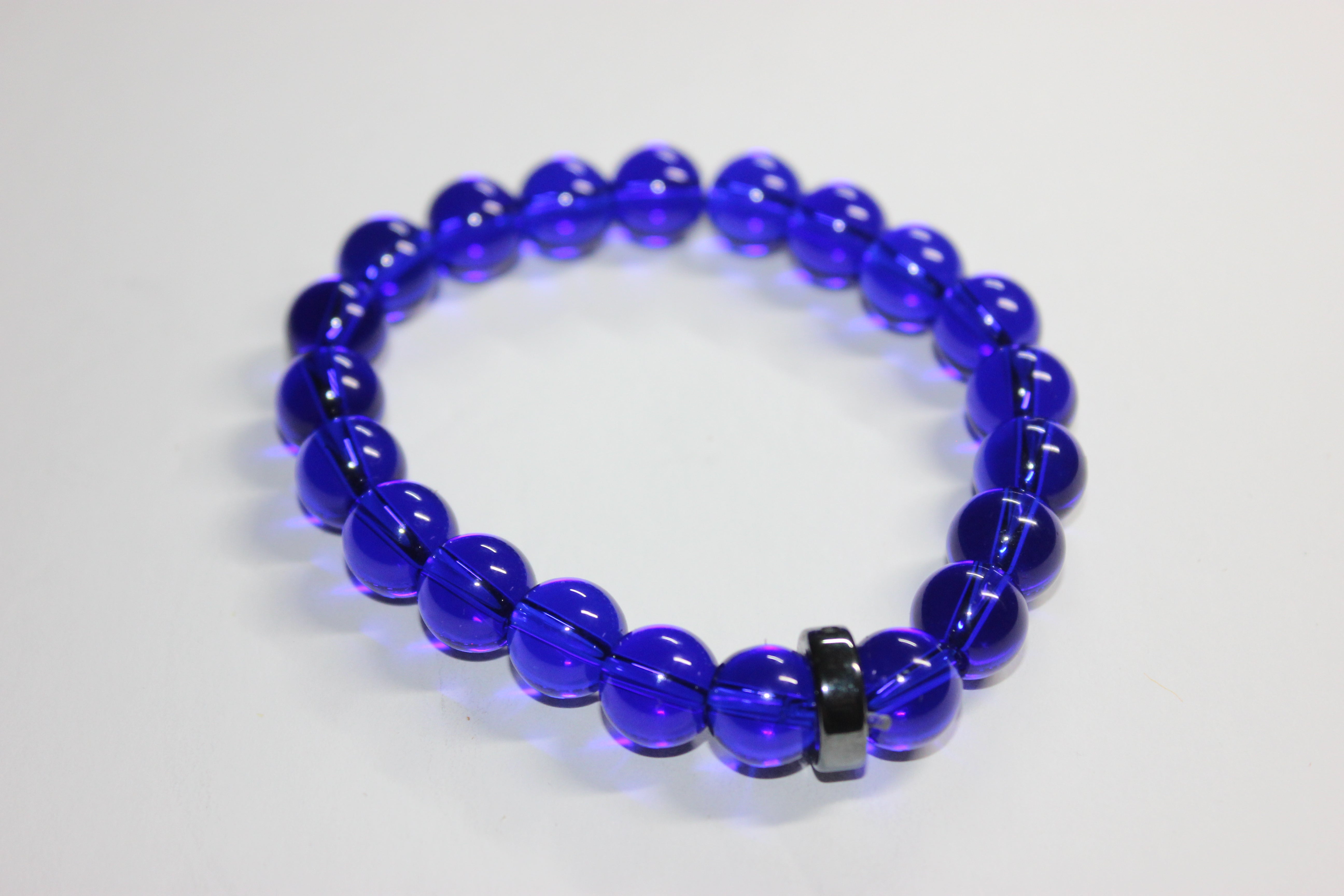 Blue & Black Beaded Bracelet