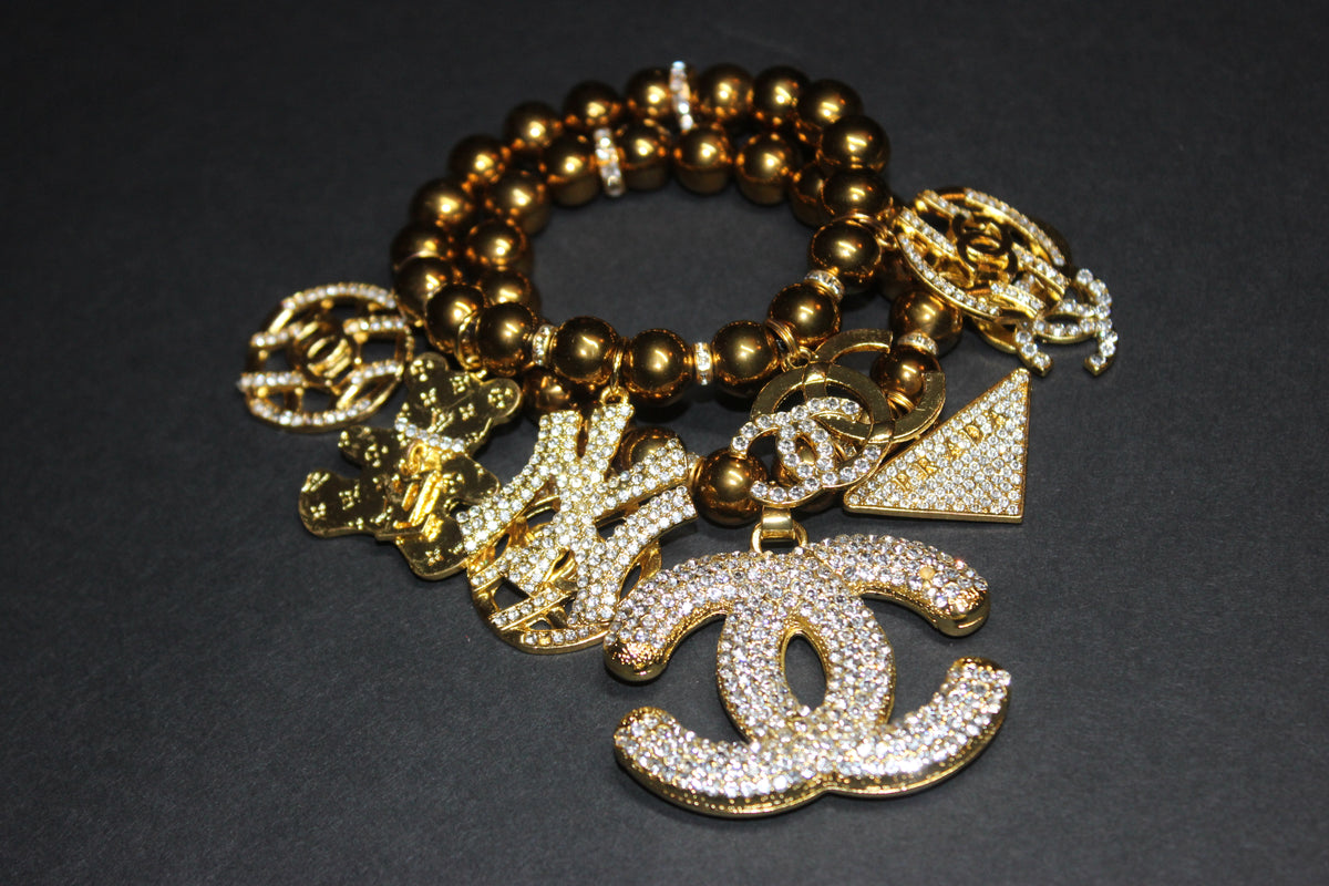 2 Piece Sìrai Gold Charm Bracelet Set