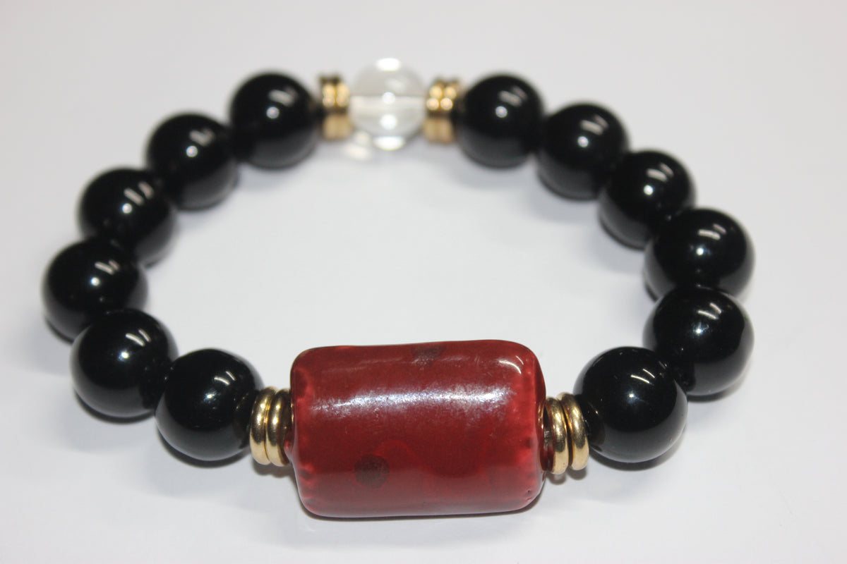 Shadi Beaded Bracelet with Gold