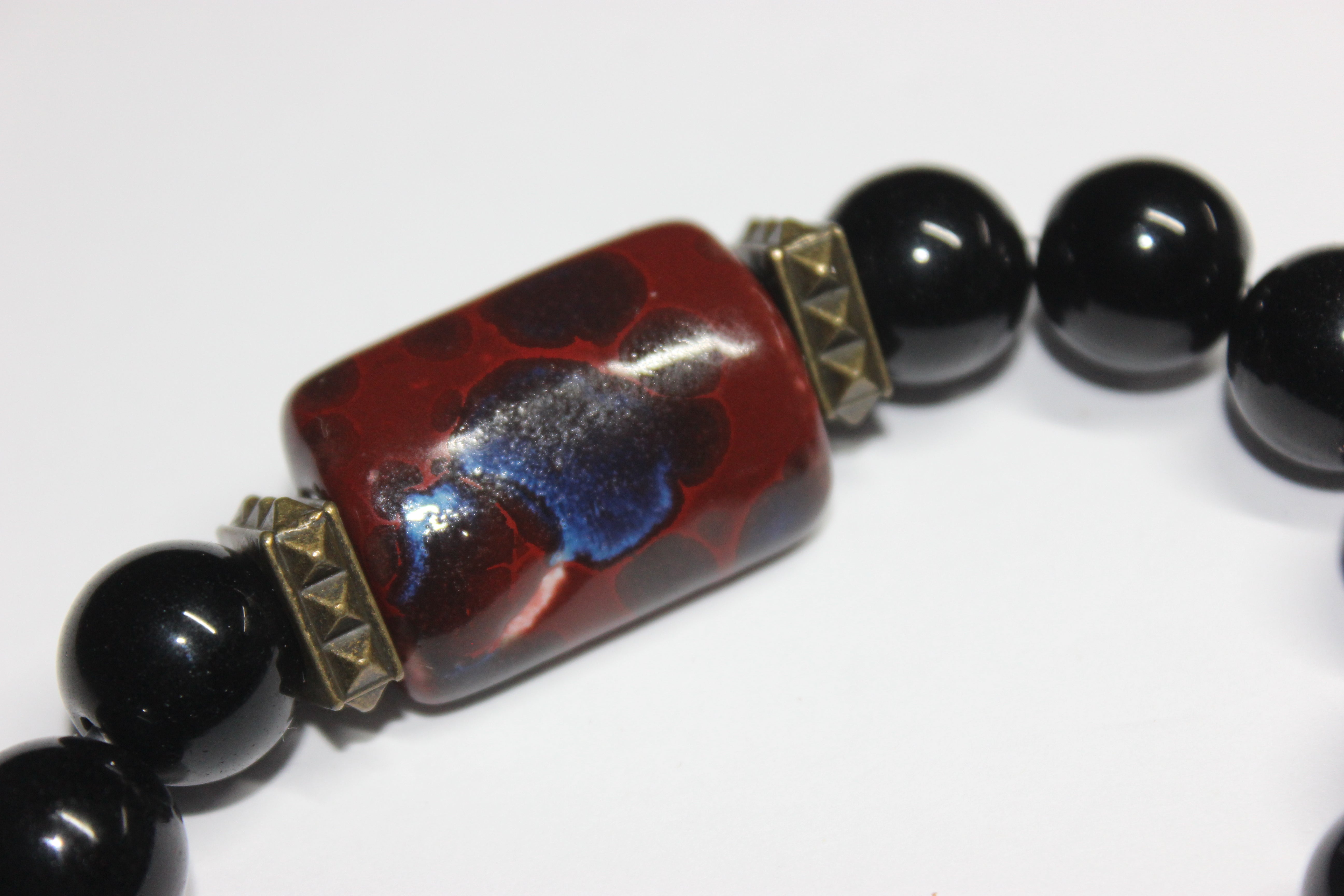 Blárkiv Black Beaded Bracelet