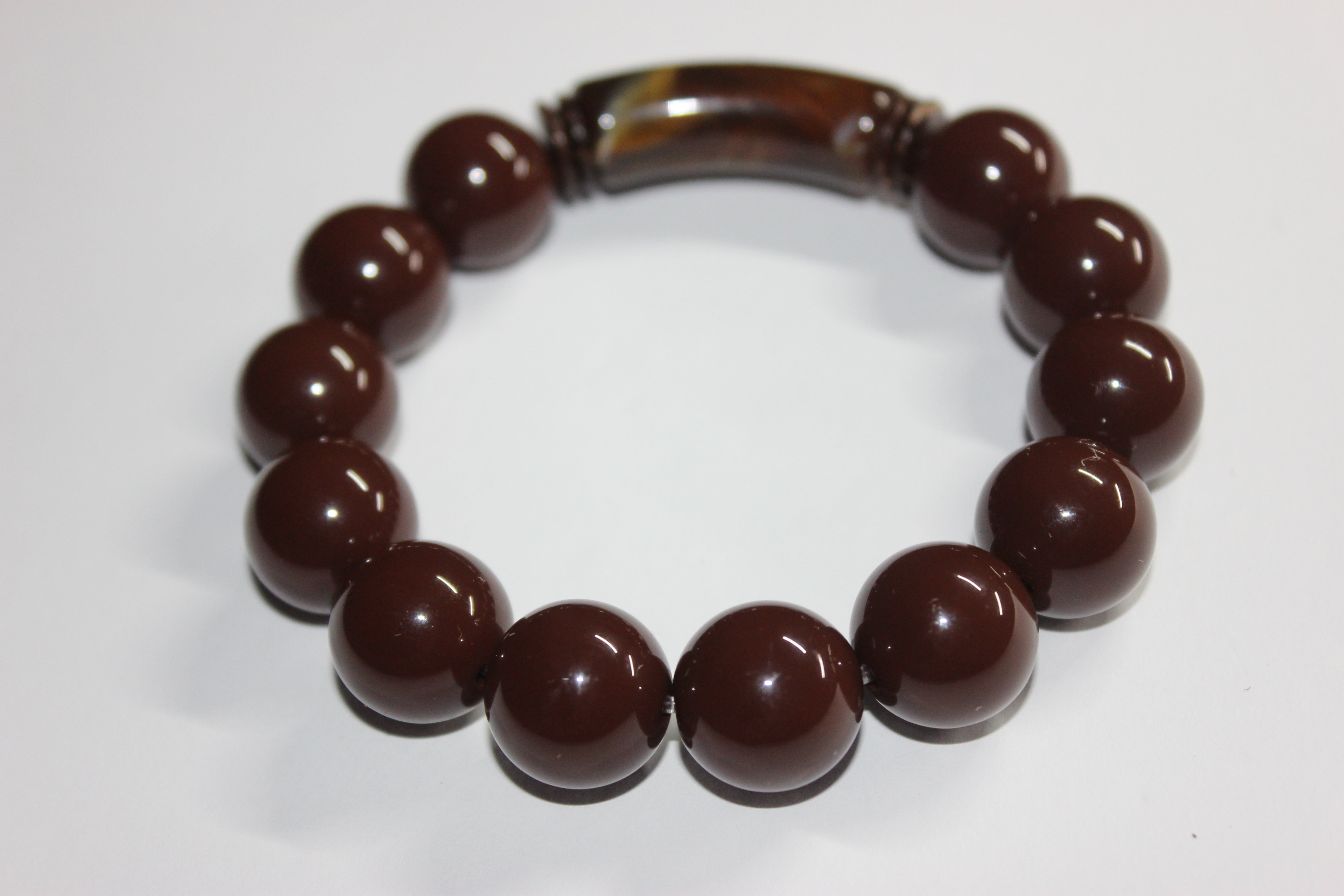 Chocolate Brown Beaded Bracelet