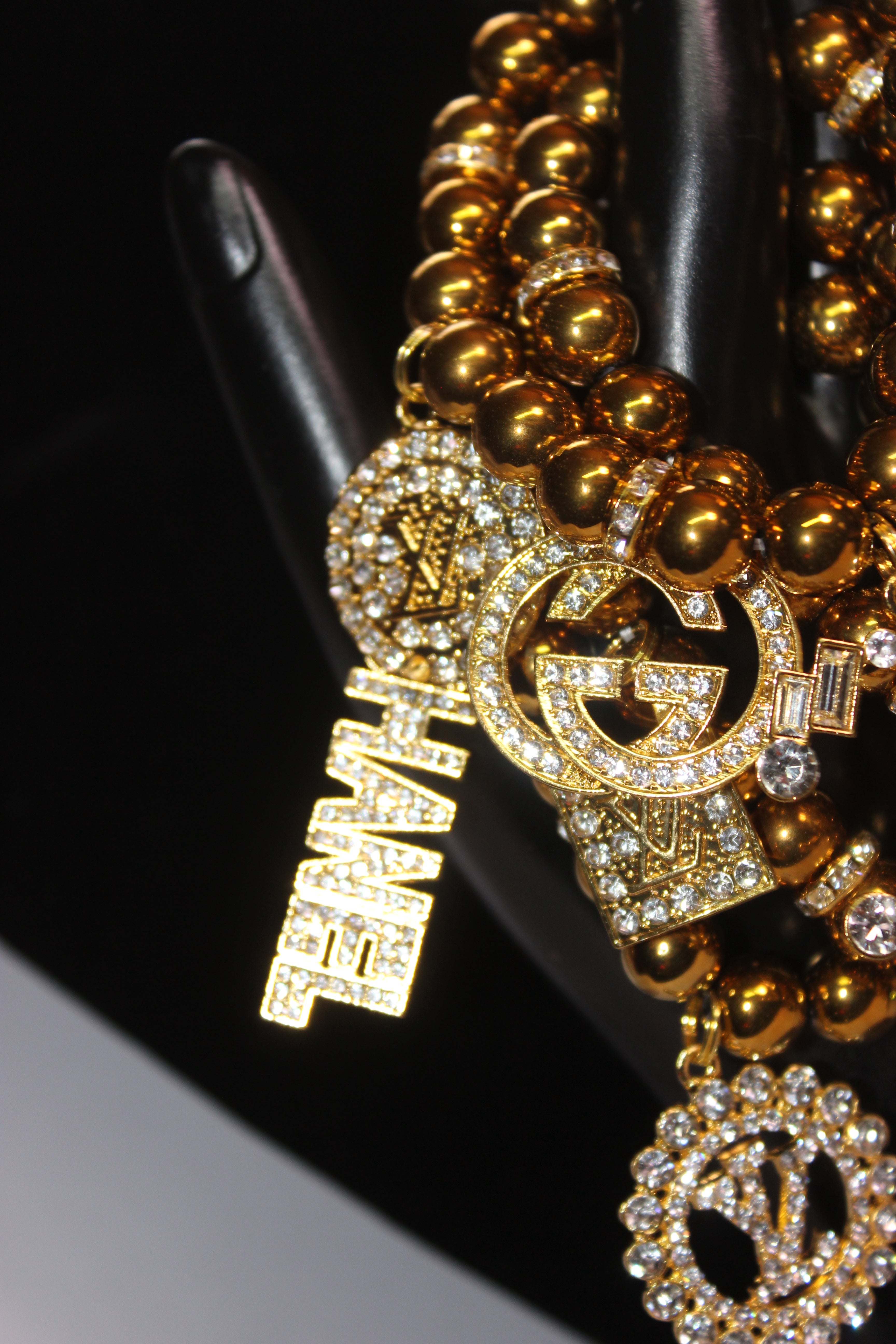 Gold 4 Piece Charm Bracelet Set