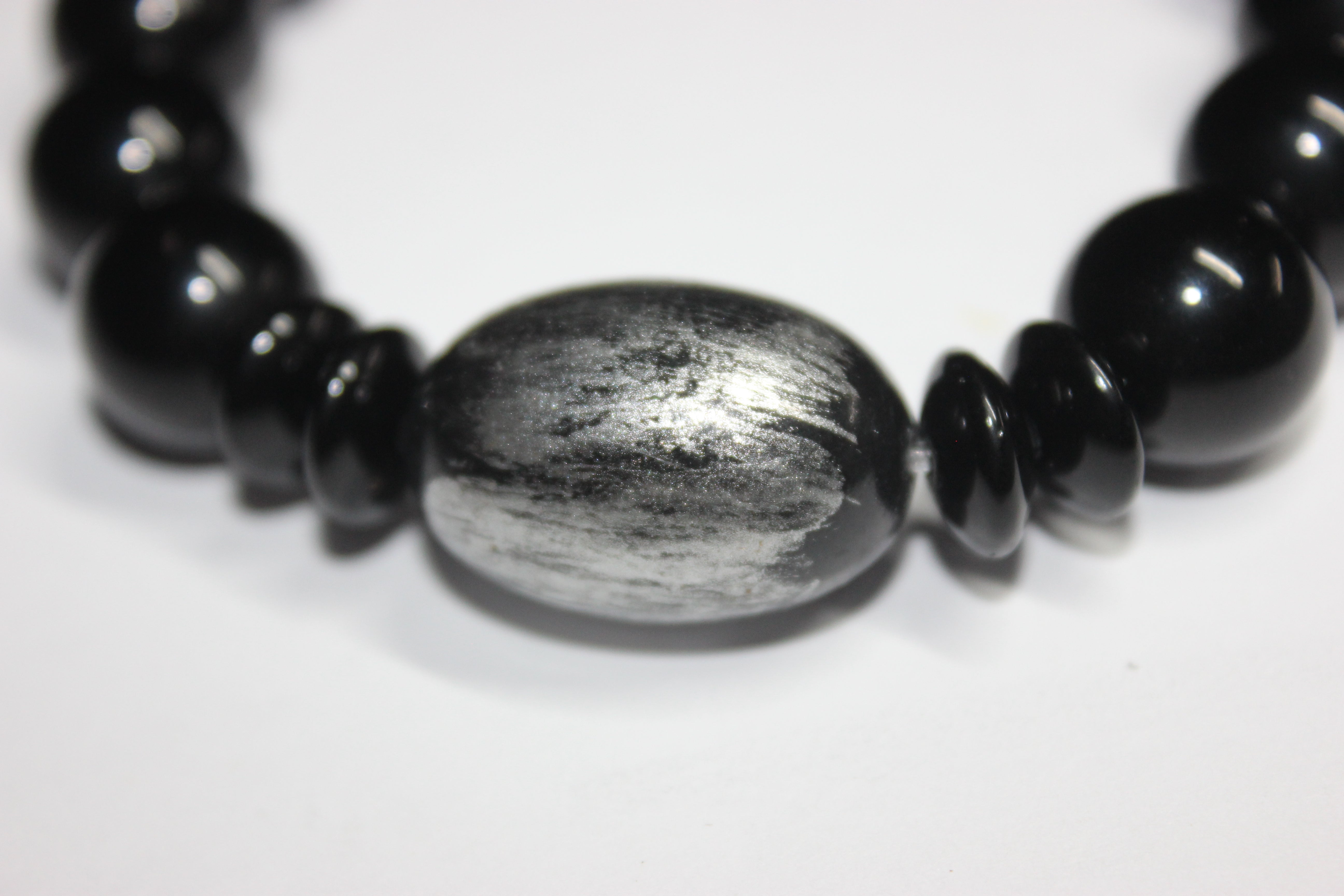 Black & Grey Beaded Bracelet