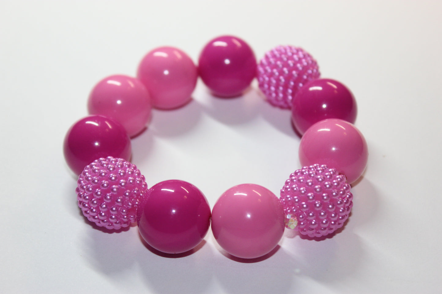 Shades Of Pink Large Beaded Bracelet