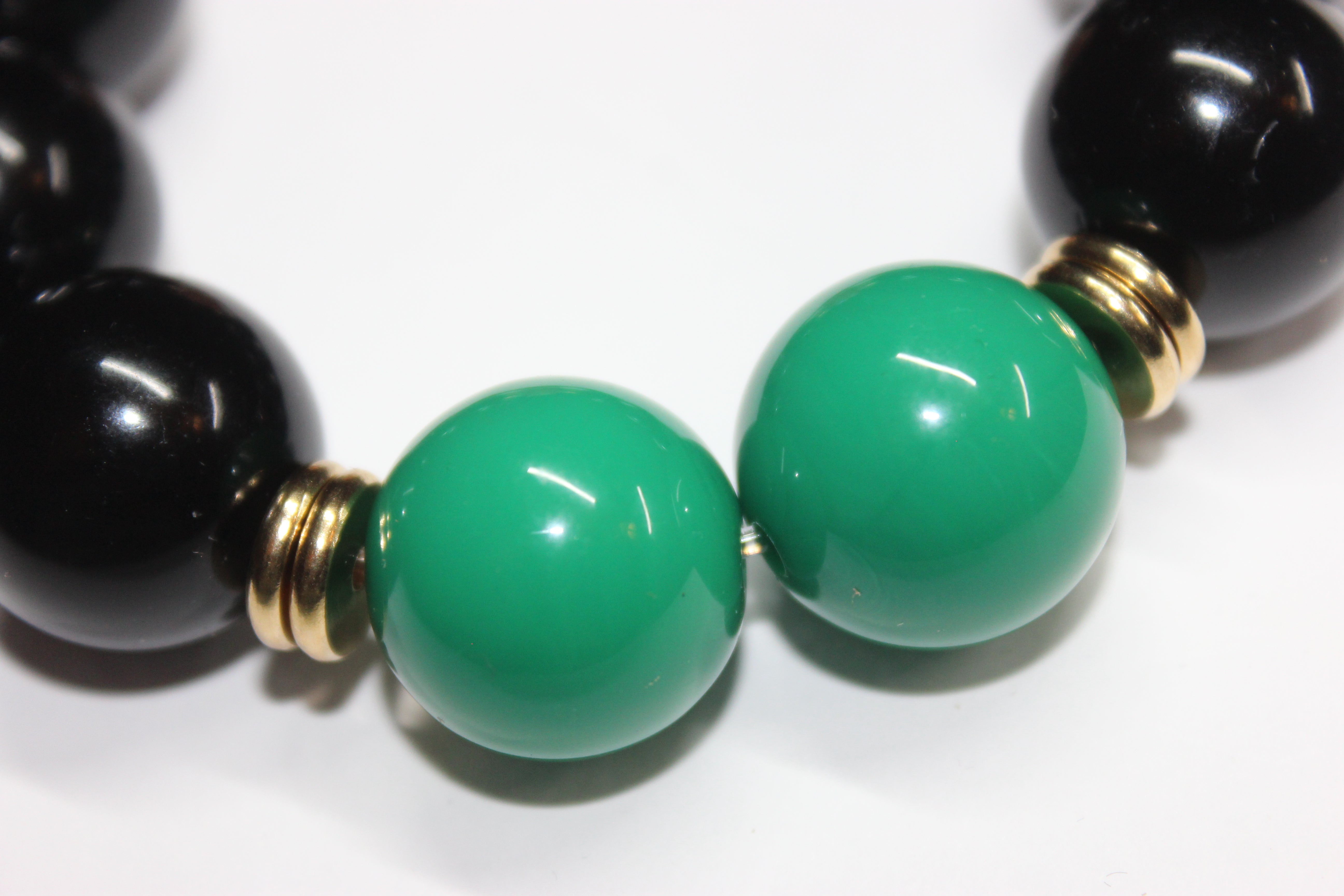 CBC Exclusive Large Beaded Bracelet- Black/Red/Green/Gold