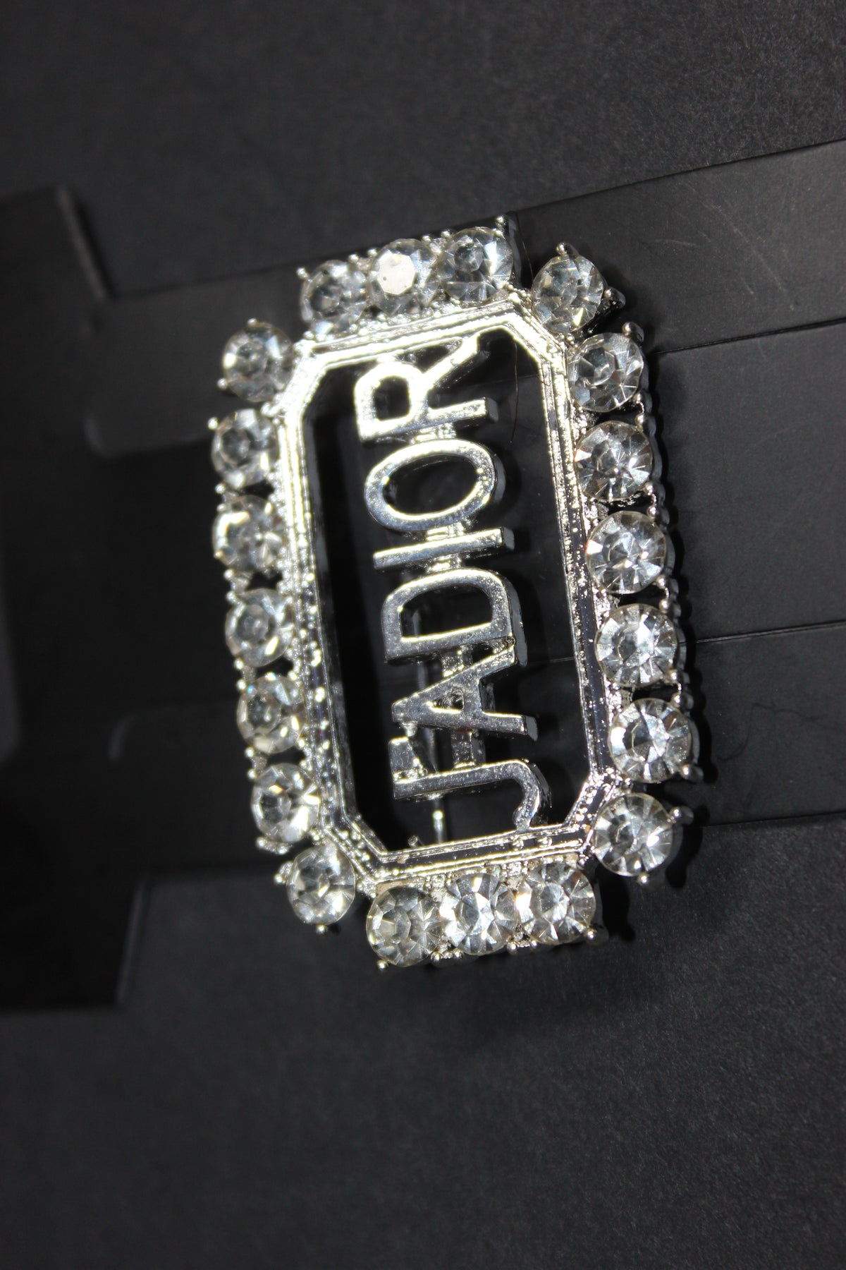 Silver Rhinestone Brooch Pin