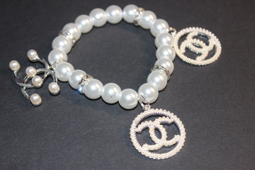 1 Single White Pearl Charm Bracelet