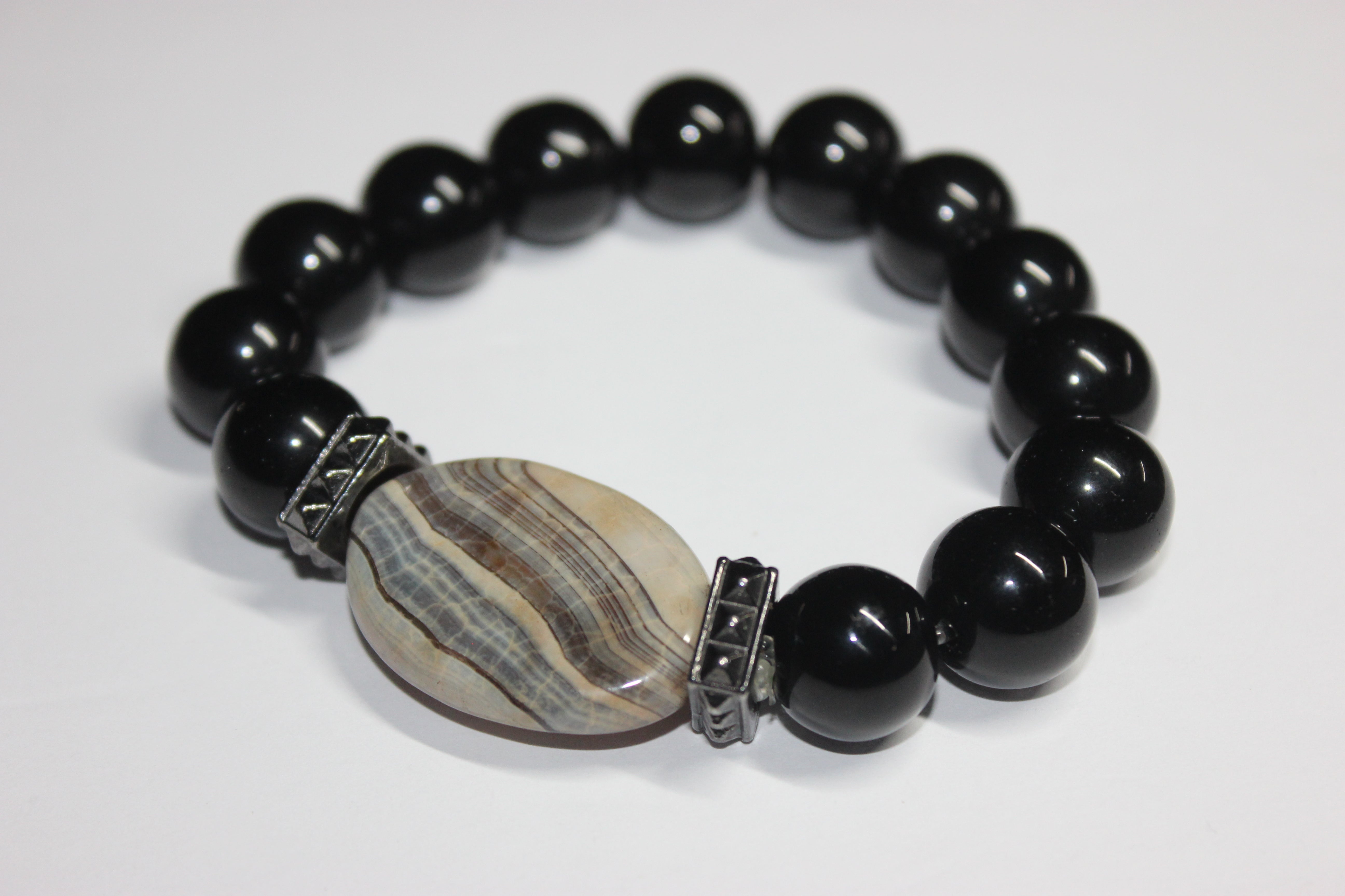 Jobi Black Beaded Bracelet