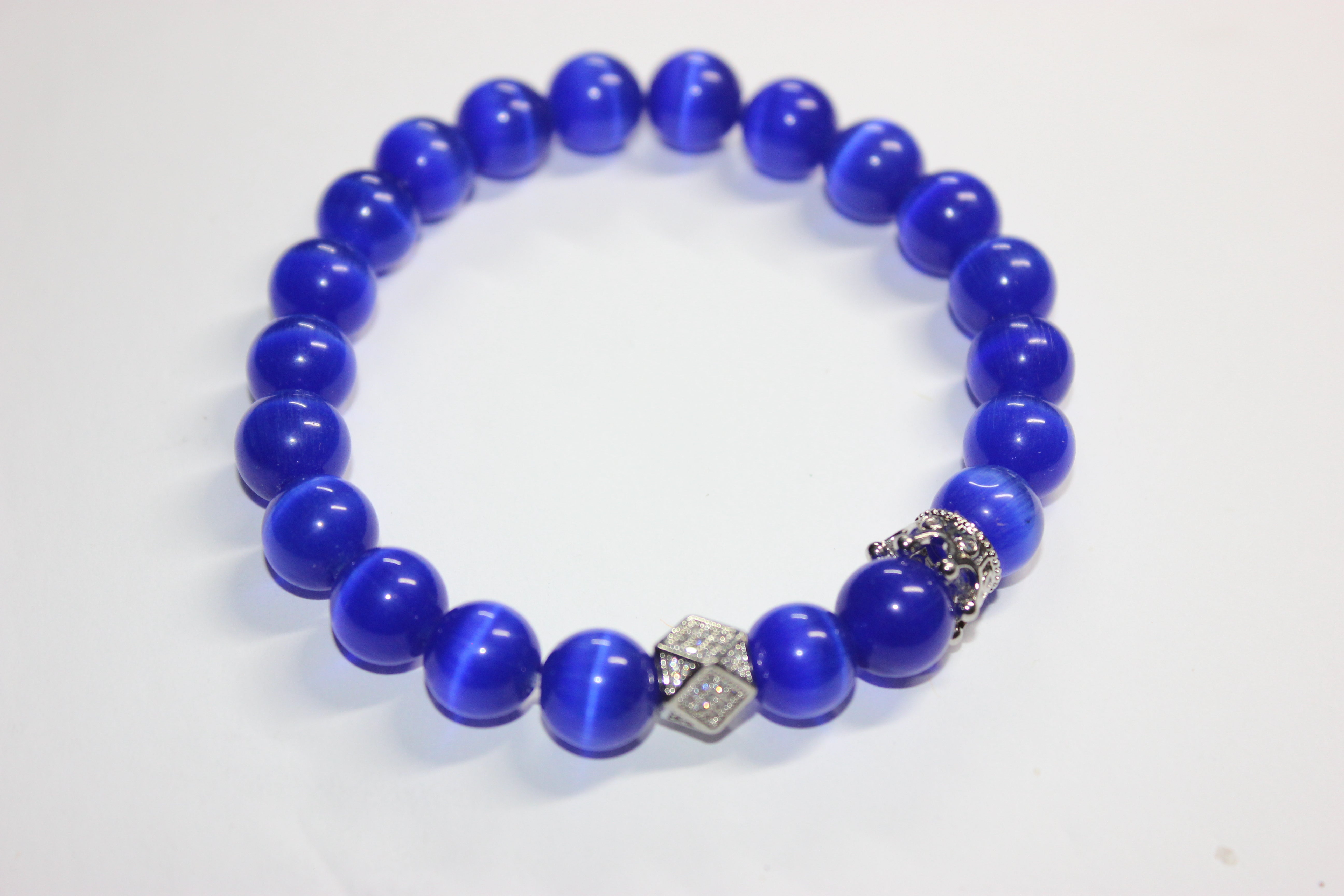 Blue & Silver Bracelet w/ Crown