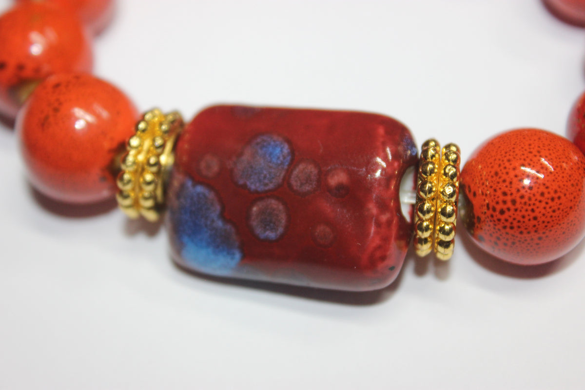 Shades Of Orange & Gold Volarè Bracelet